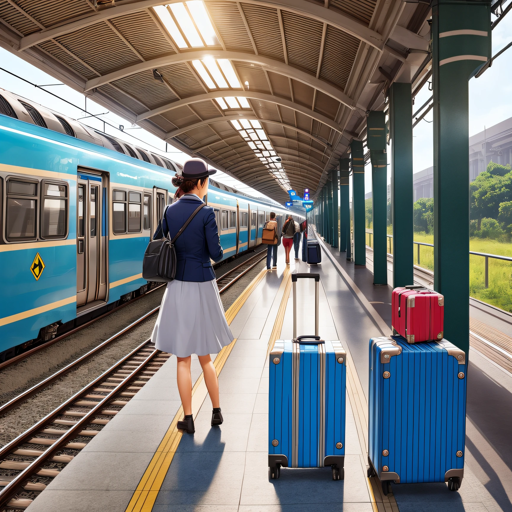 Silly woman,business trip,trains,boot --auto