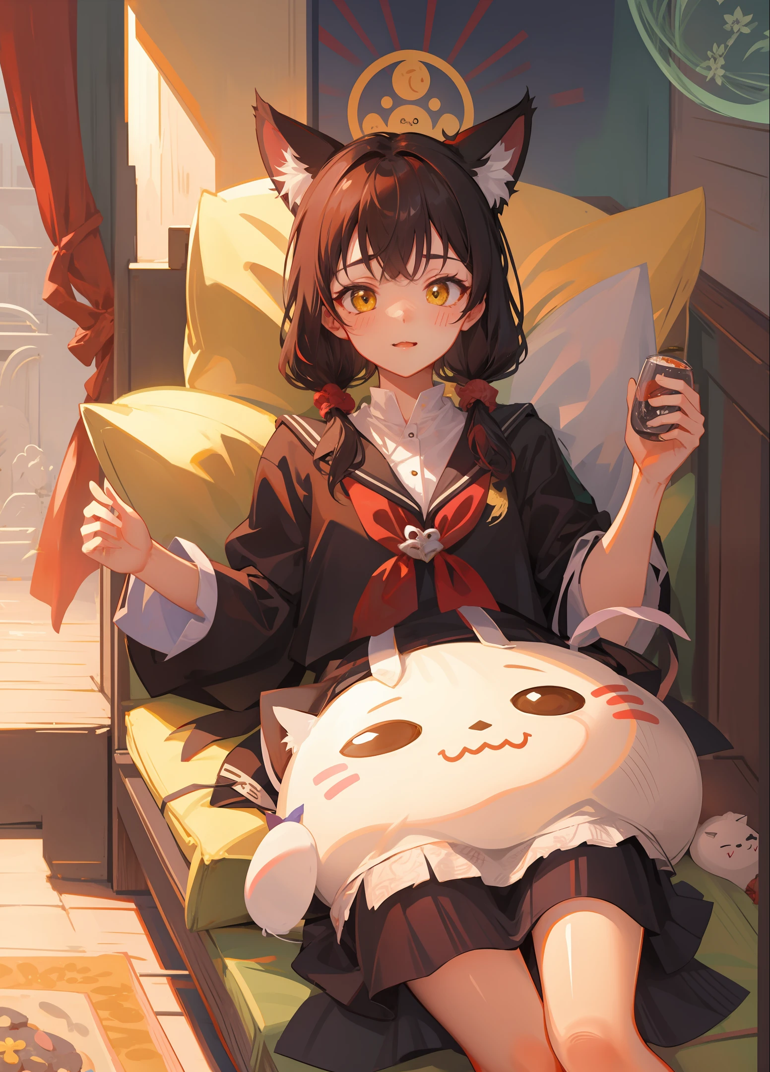 Cute cat cat,Dragon boat festival,rice dumpling,2D lines,Wallpapers