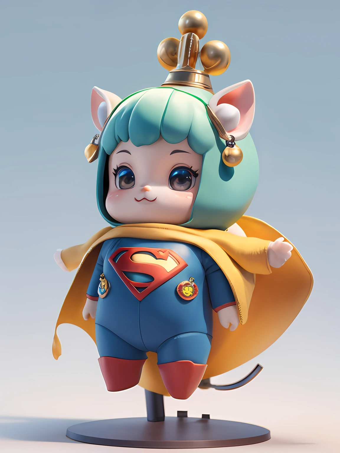 There is a figurine of an antelope in costume, cute 3 d render, super detailed render, mega highly detailed, 3 D rendering character art 8 K, 3 d render stylized, Antelope Head Superhero, 3 D character art, lovely digital painting, high detail iconic character, Cute detailed digital art, toon render keyshot