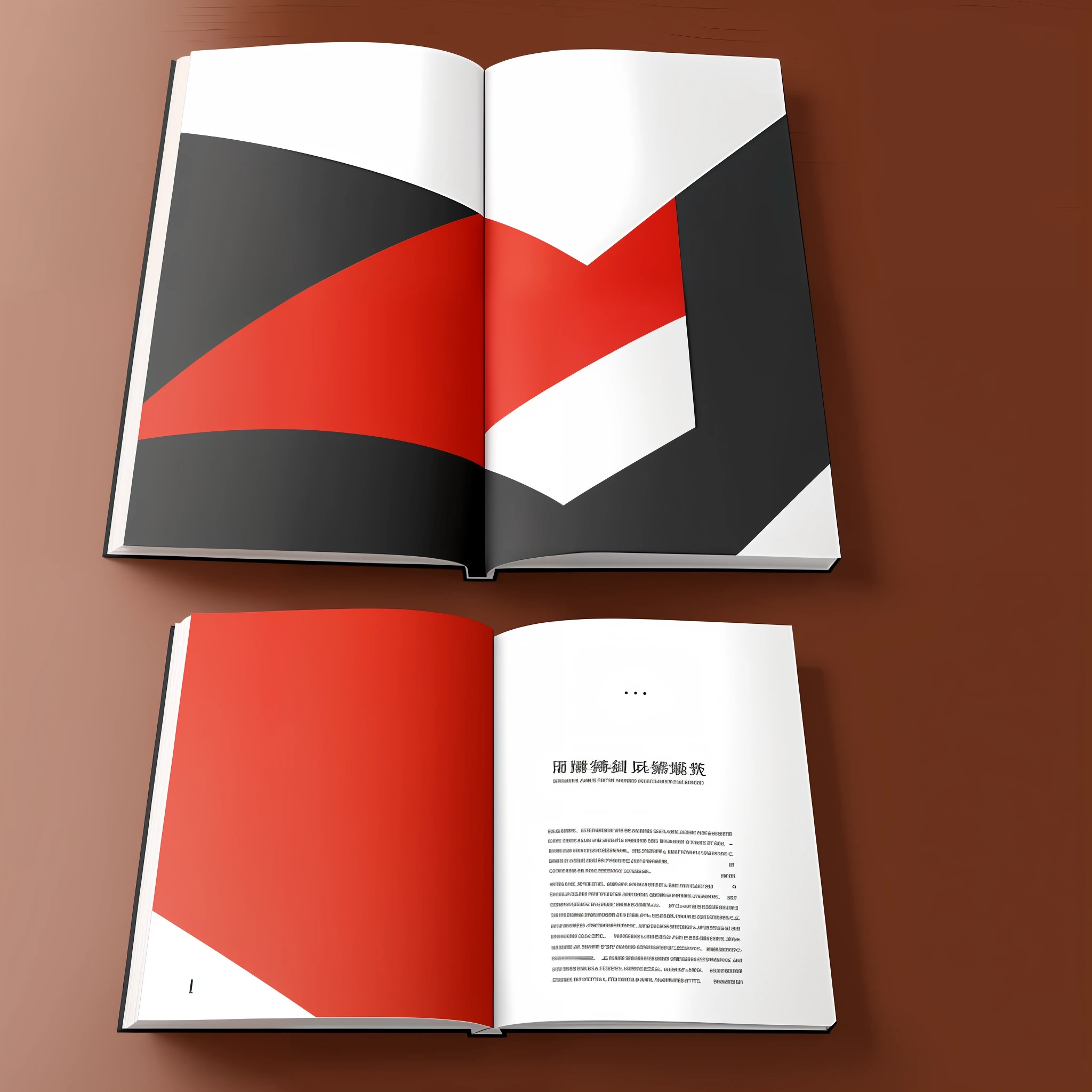 This is a book,The cover is divided into two areas: red and white,The theme is visible。In the red zone,There is a black pattern embellished,Shows a sense of mystery;In the white area,There is a clean white font,The title of the book is clearly expressed。 --auto