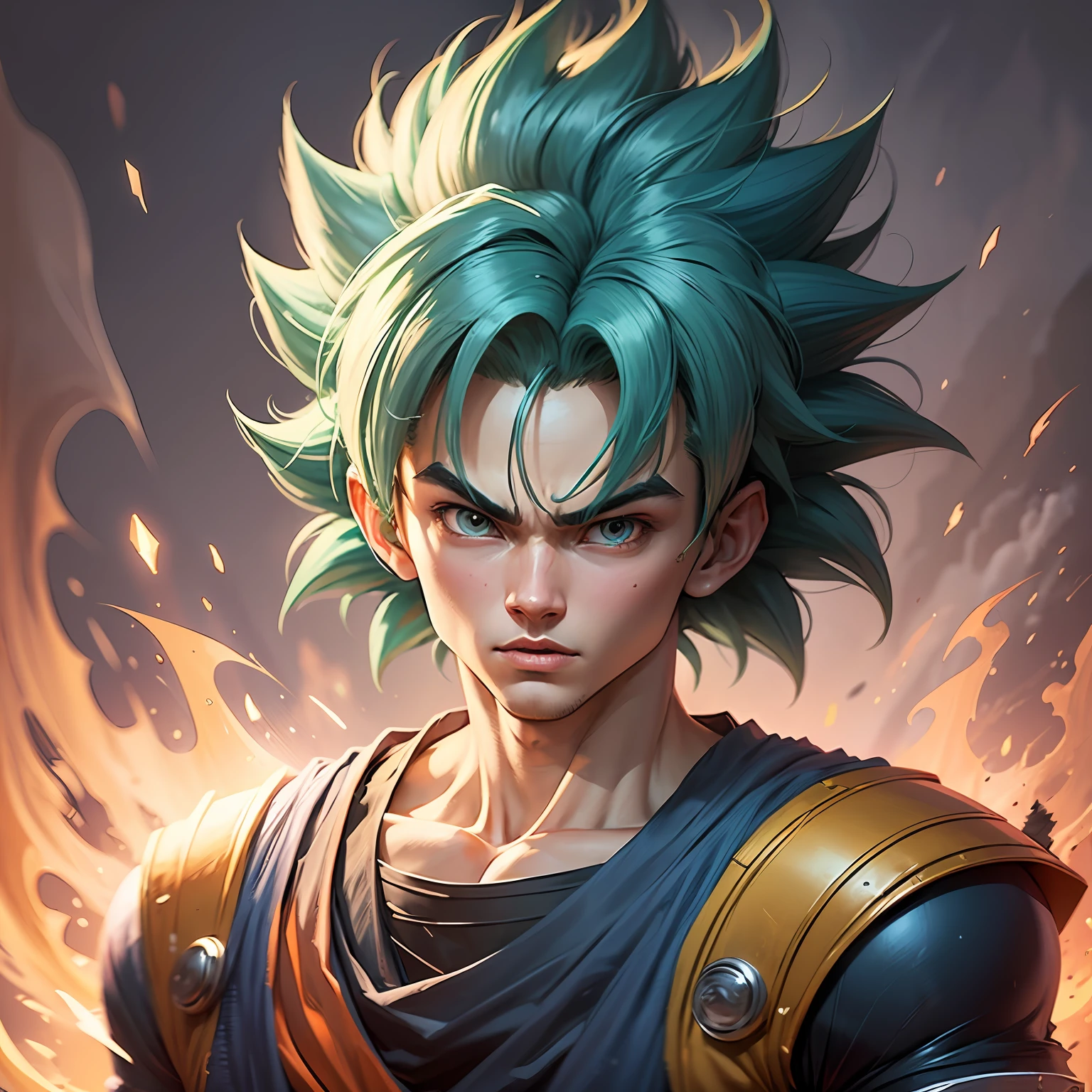 a cartoon image of a very young gohan with blue hair, transforming into super blue saiyan, son goku, dragonball character, human goku, goku from dragon ball, transforming into ultra instinct, super sayian goku, super saiyan goku, goku, broly, goku portrait, highly detailed portrait of goku, portrait of goku, dragon ball artstyle, super dragon ball --auto --s2
