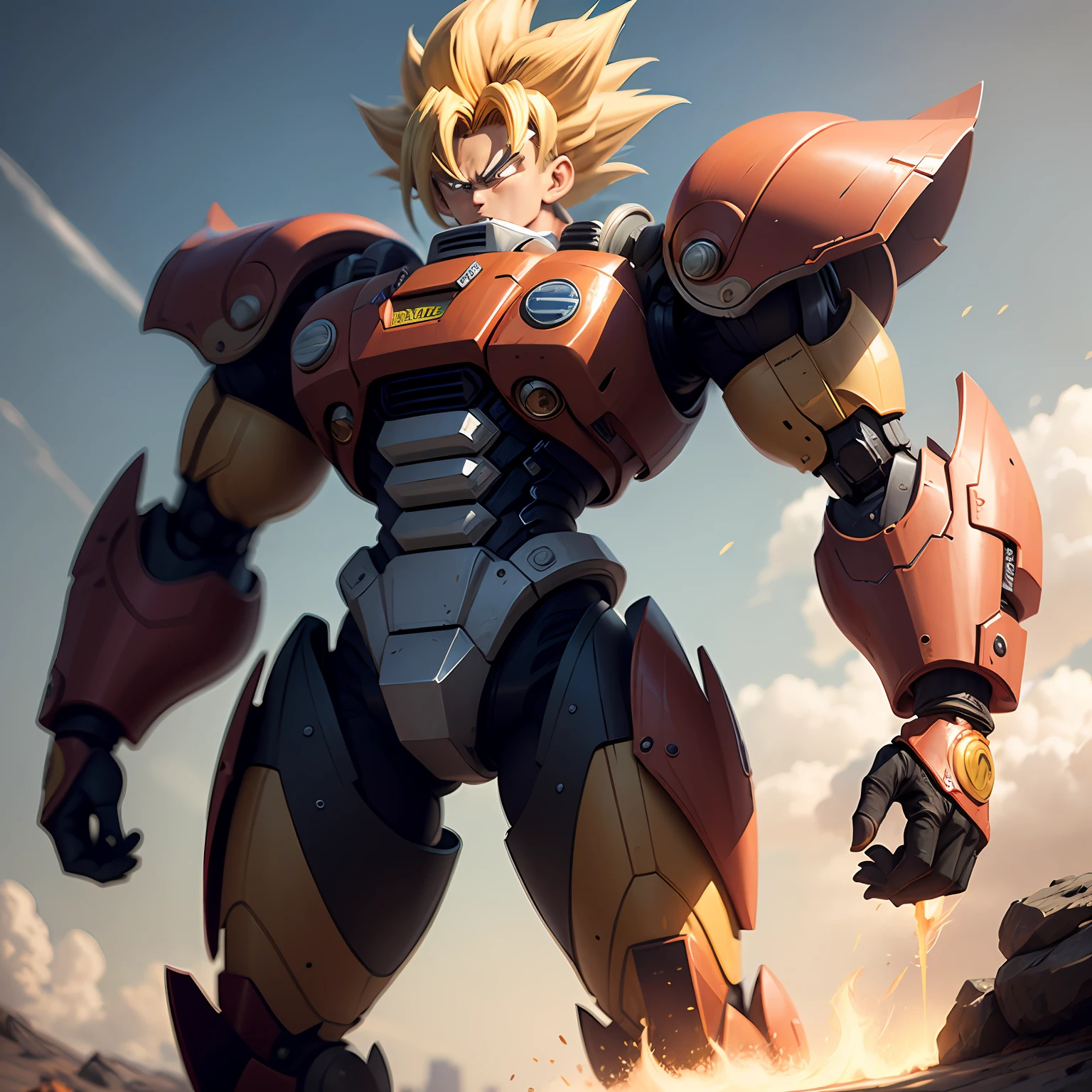 Mecha wraps Dragon Ball Son Goku，Humanoid mech meticulous --auto