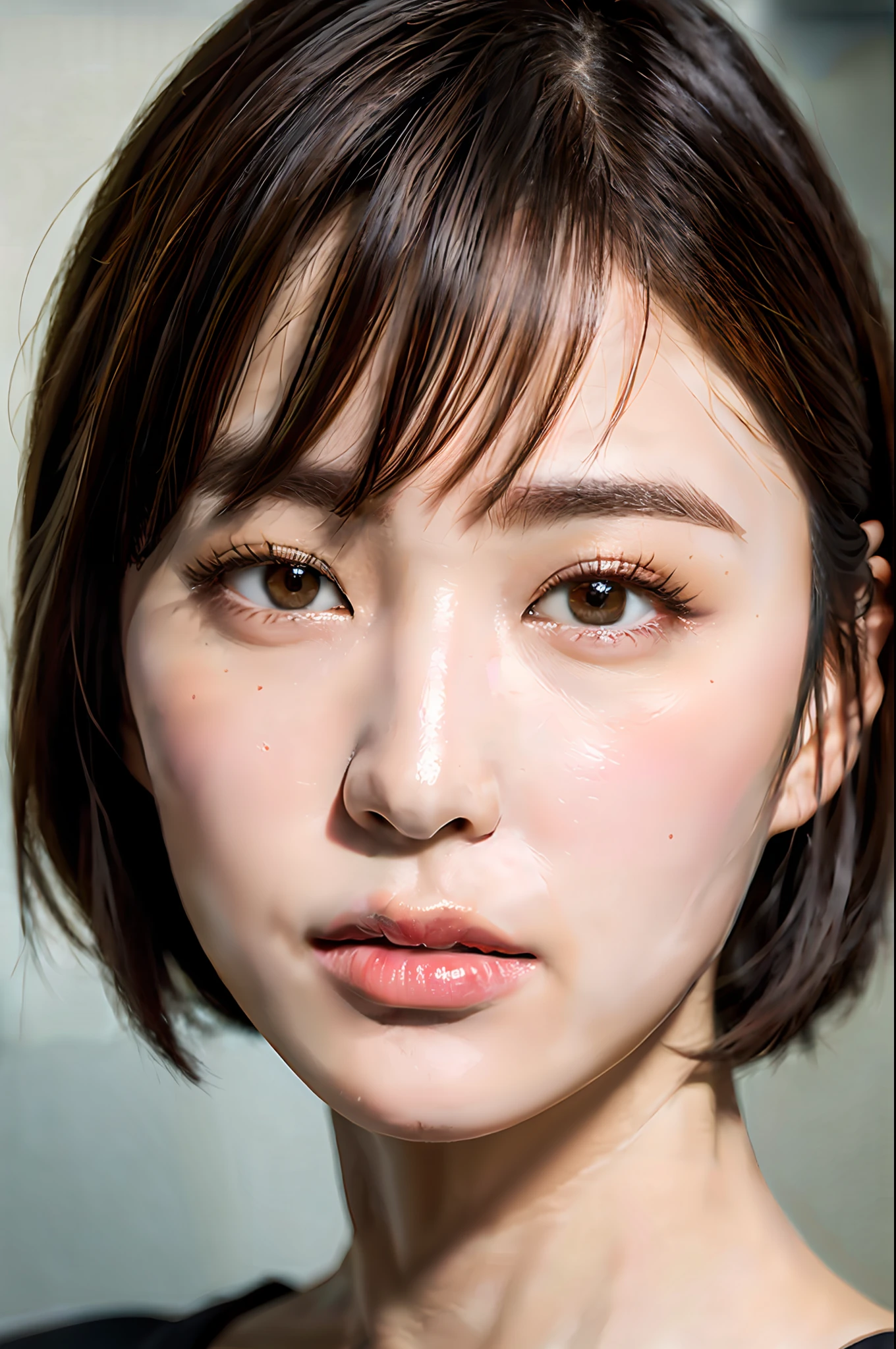 (chiayi:1.5), close up, masterpiece, best quality, raw photo, photorealistic, face, incredibly absurdres, beautiful girl, cute, short hair, depth of field, highres, ultra-detailed, finely detail, extremely detailed, extremely detailed eyes and face, sharp pupils, realistic pupils, sharp focus, ccinematic lighting