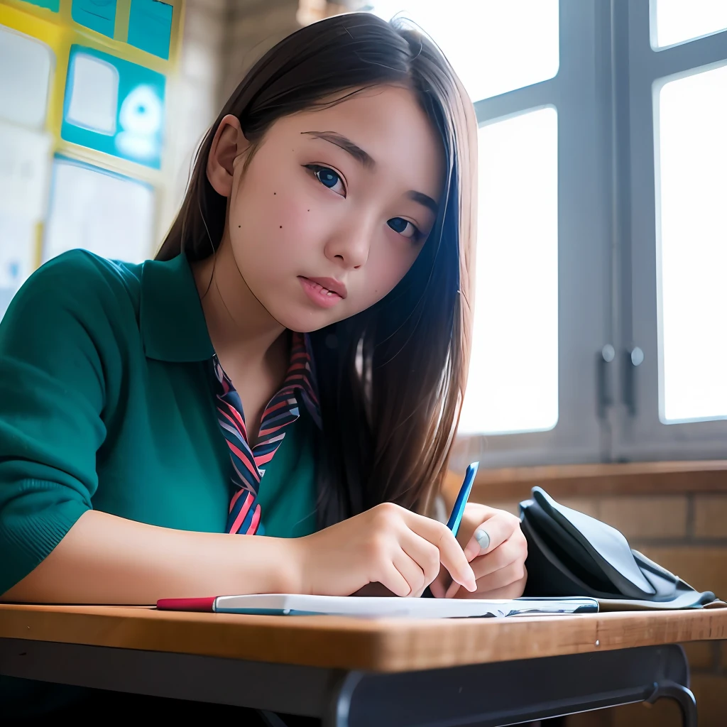 female high-school student