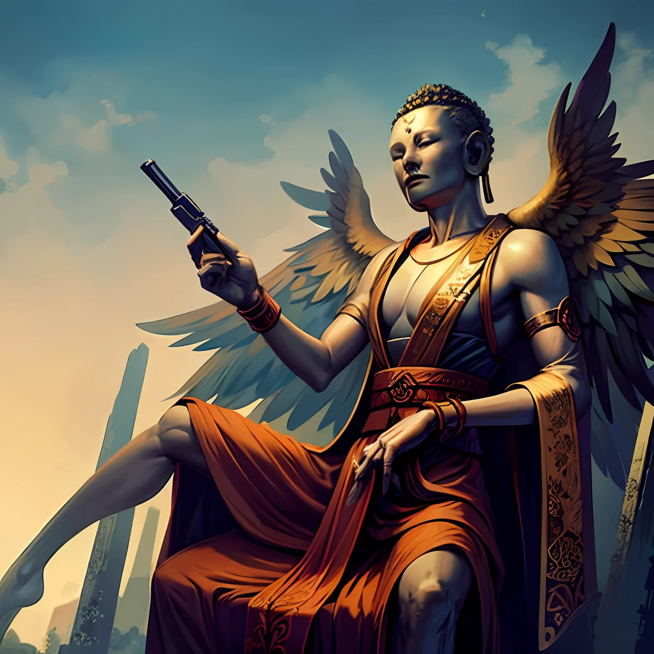 machine guns，Buddha，Machinary，angelicales