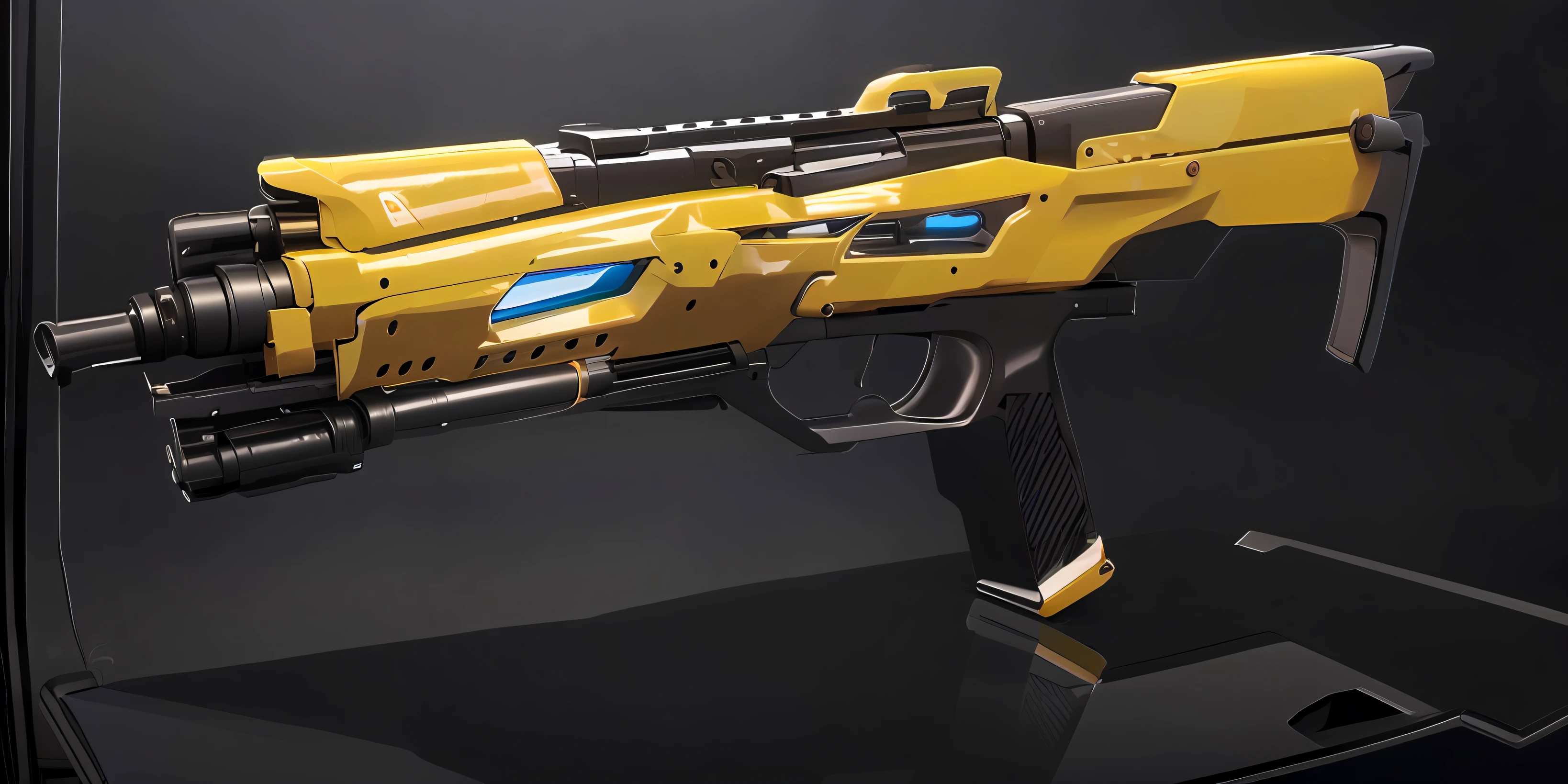 a close up of a toy gun with a blue light on it, futuristic assault rifle, pulse rifle, 3 d render of jerma 9 8 5, gauss rifle, futuristic weapon shotgun, realistic gun design, pulse rifle, energy rifle, futuristic gun, realistic weapons, corner assault rifle, realistic gun, sci - fi weapon, futuristic weapon,(High-quality images,Most Best Illustration,Beautifully slender,Condensation flutters,The immersion is very strong,extreme hight detail),