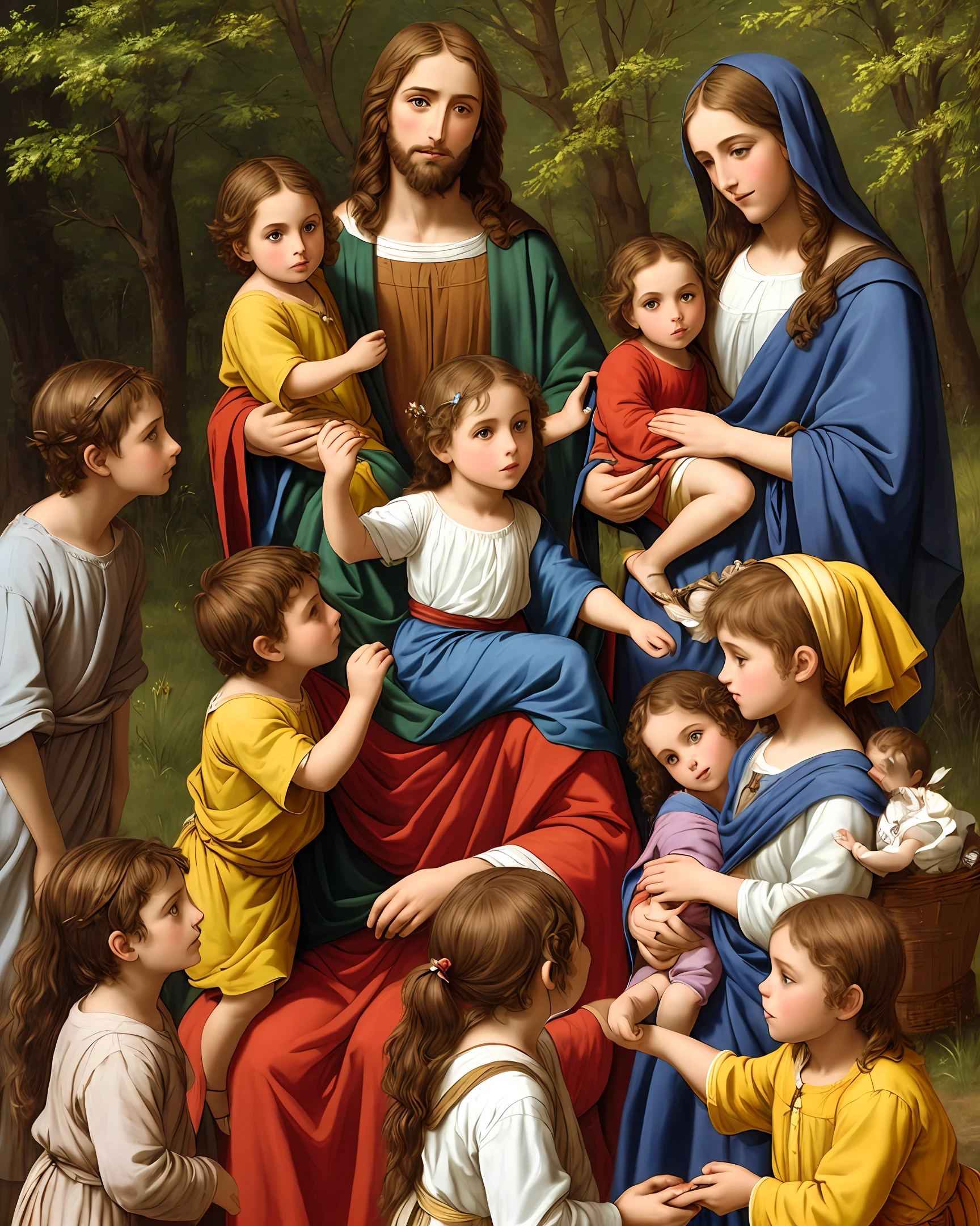 Jesus and children playing