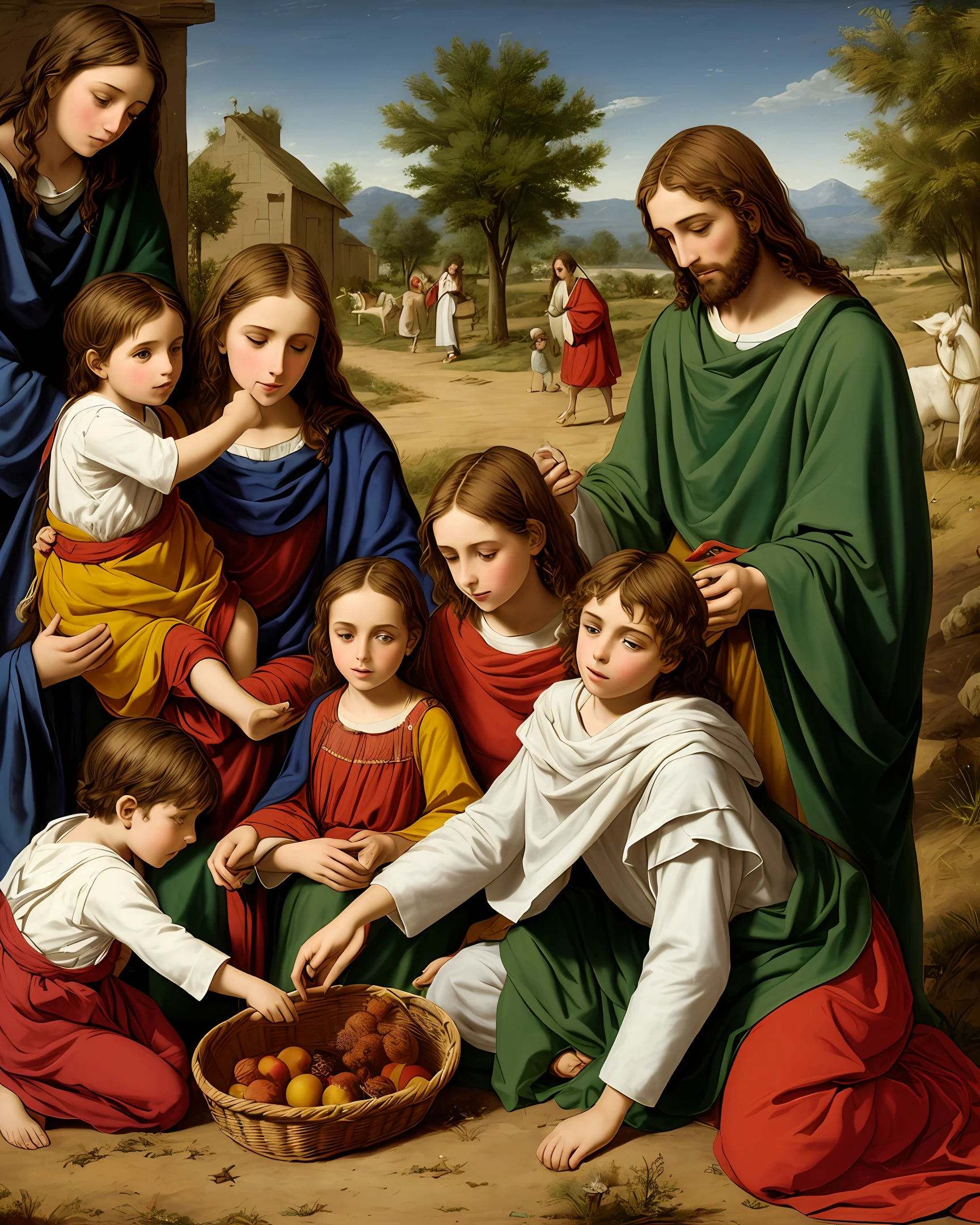 Jesus and children playing