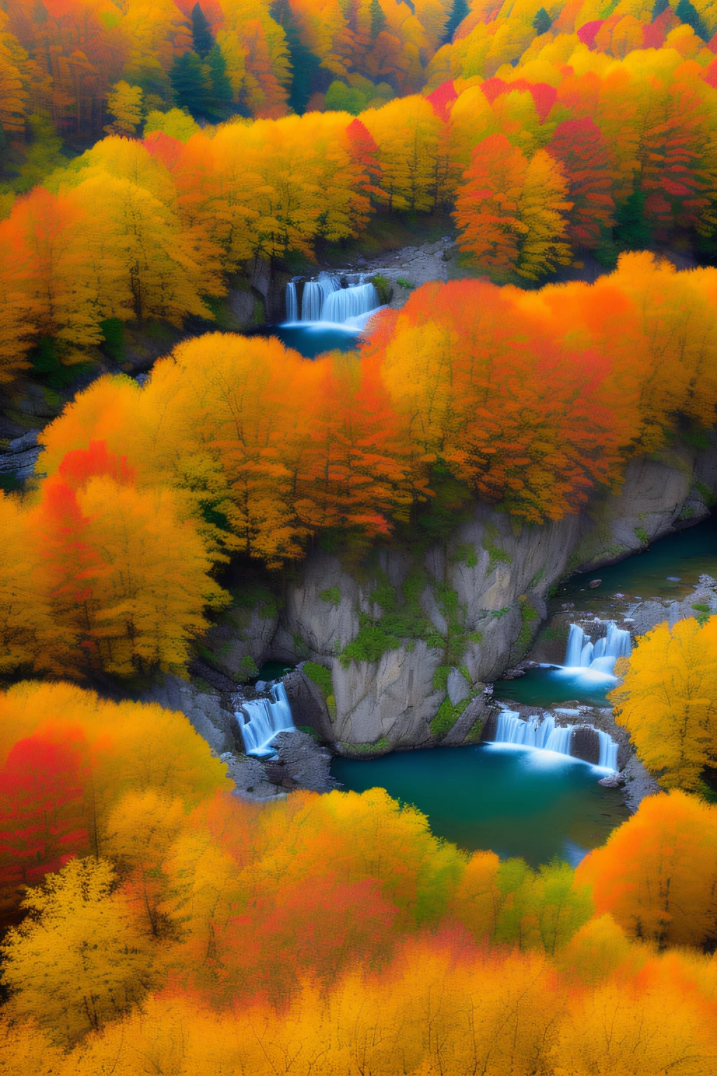best quality, masterpiece, beautiful wild and natural fantasy landscape with glowing lights