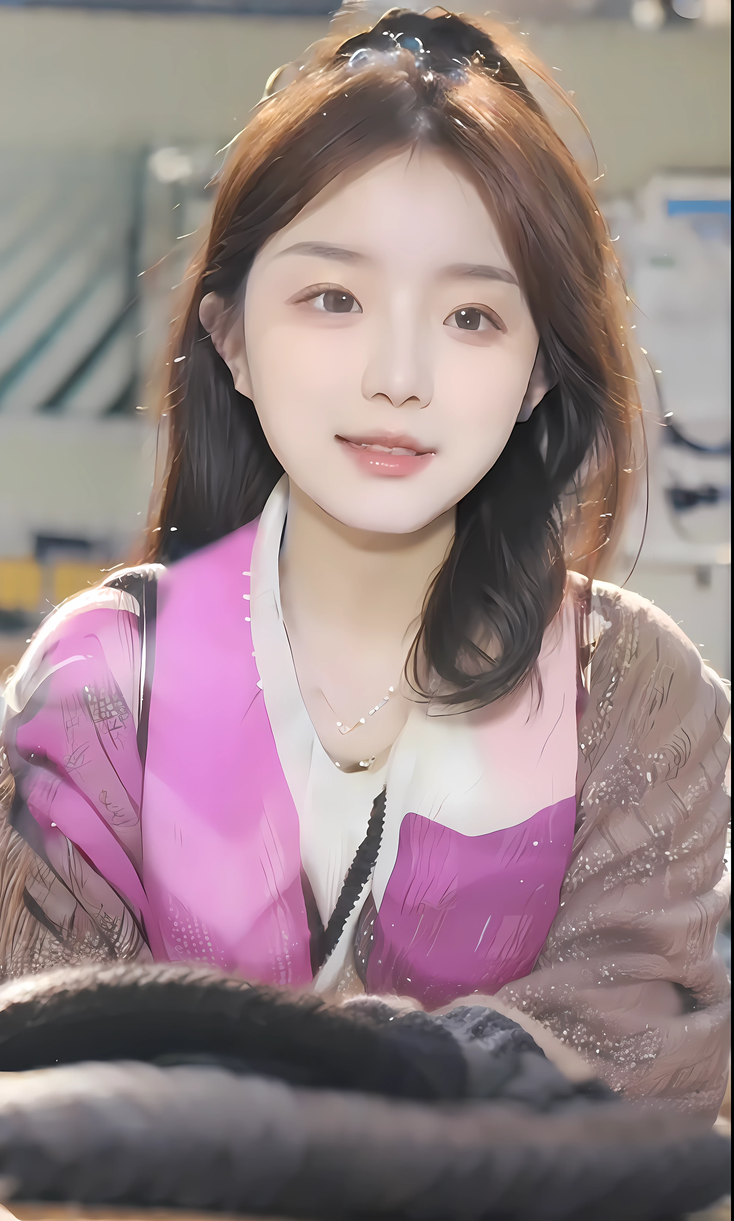 (8k, RAW photo, photorealistic:1.25) ,( lip gloss, eyelashes, glossy finish, glossy skin, best quality, super high resolution, depth of field, chromatic aberration, caustics, wide light, natural shadow, Kpop idol) look with serenity and goddess-like bliss to the spectators,