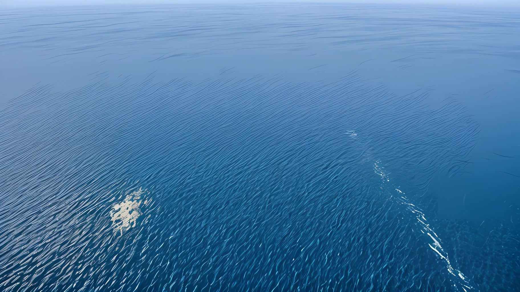 The bottom of the sea reaches out to the moon