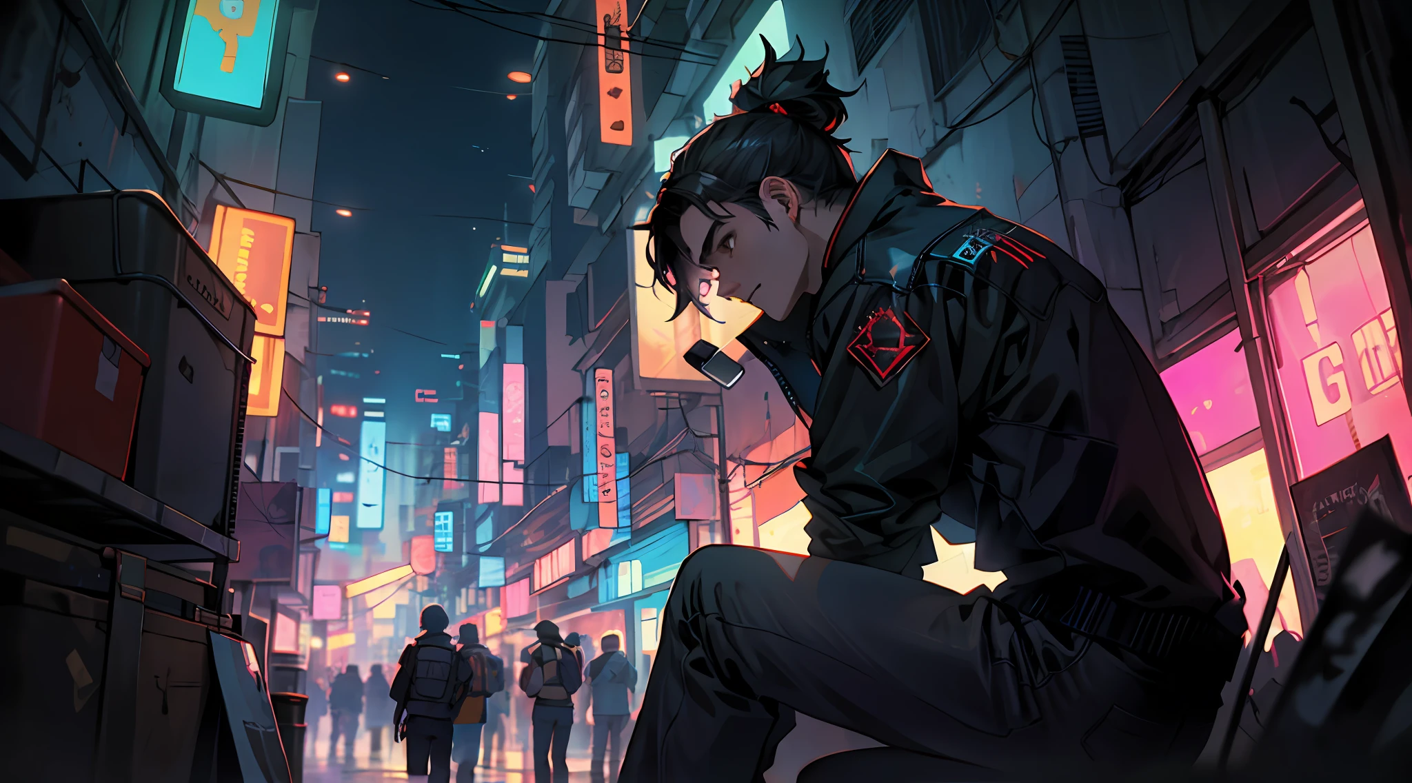 ultra detalhe, alta resolução, ultra detalhado, melhor qualidade, Awesome, qualidade superior, extremamente detalhado CG unidade de papel de parede 8k, cinematic lighthing, gato , cyberpunk, dark boy
