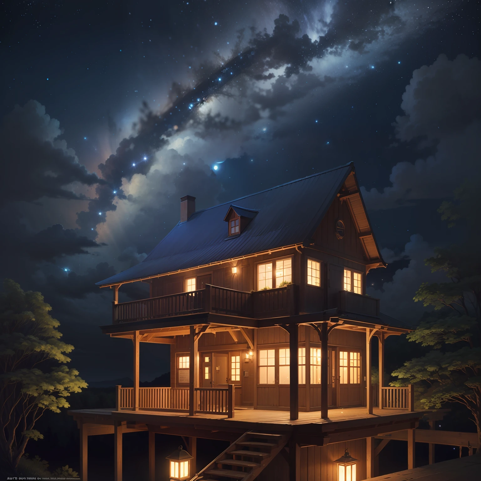 Night and fireflies --auto