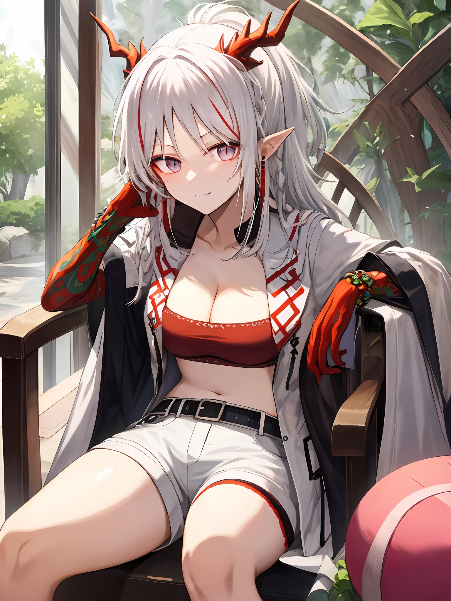 Kizi，White hair，White eyes，adolable，Need，tmasterpiece