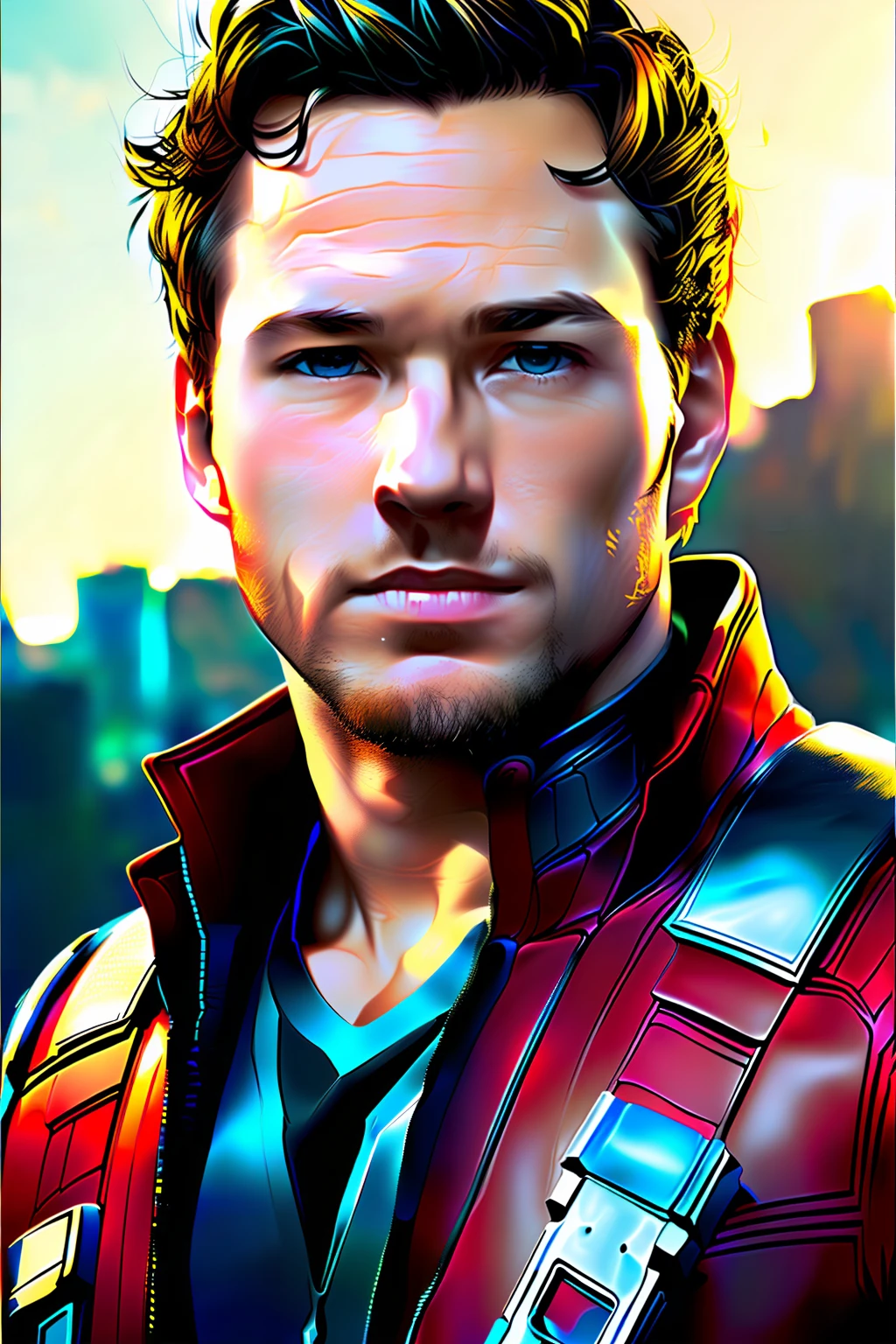 Iron Man's head，Thor's body，Spider-Man's legs。