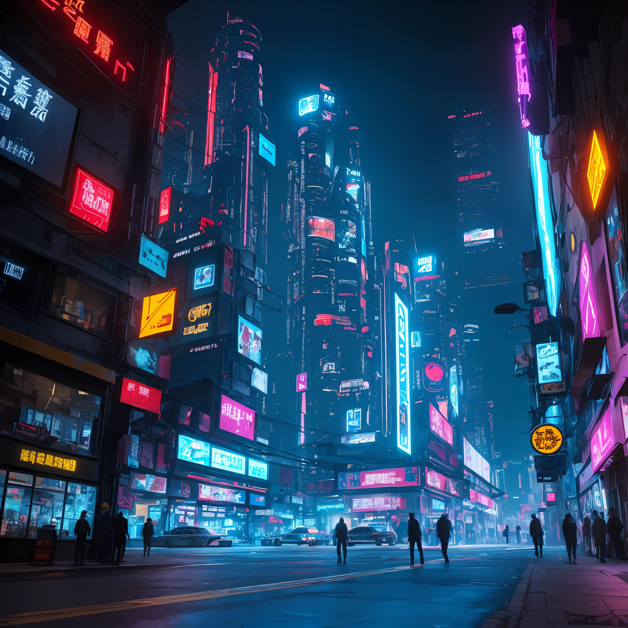 cyber punk city,Full of technology,Handsome,Night,8K,Full of details,Ray traching,Extreme light and shadow,Realiy,HighestQuali,超高分辨率,Movie lighting --auto