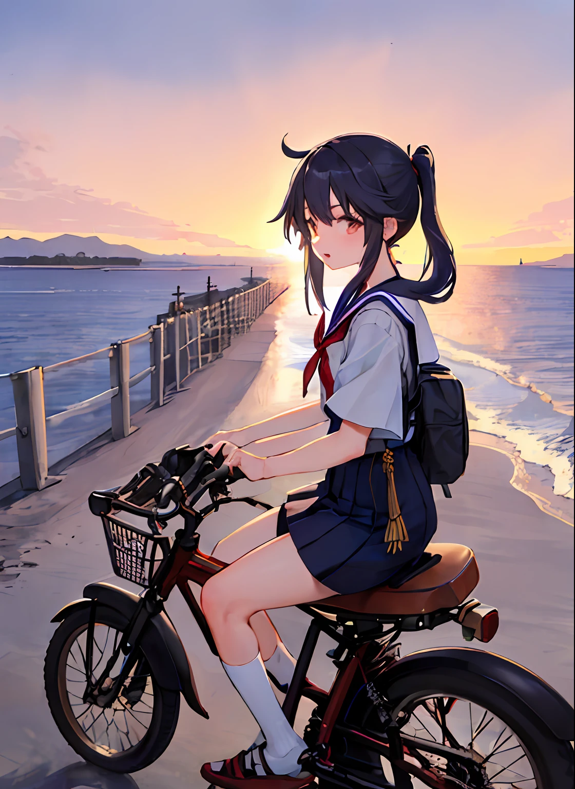 Eimi Fukada rides a bicycle