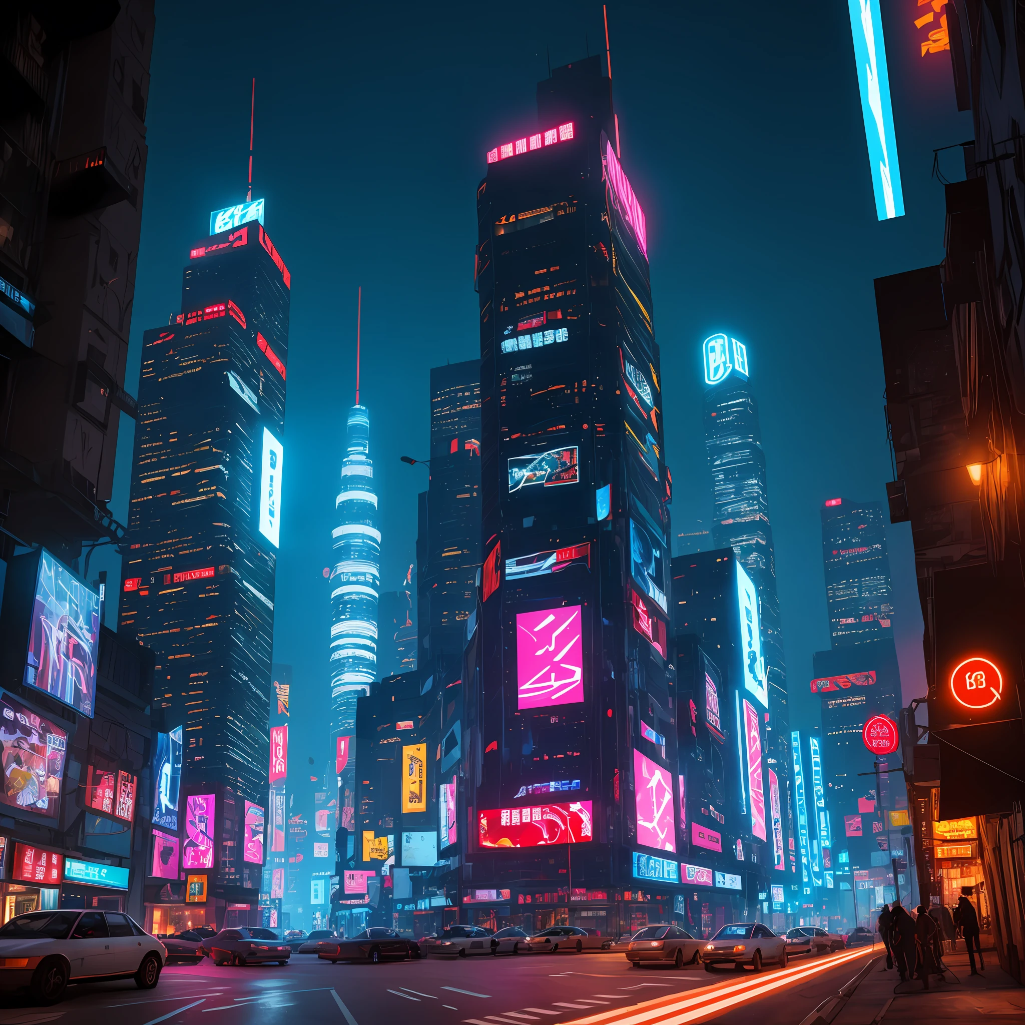 cyber punk city,Full of technology,Handsome,Night,8K,Full of details,Ray traching,Extreme light and shadow,Realiy,HighestQuali,超高分辨率,Movie lighting --auto