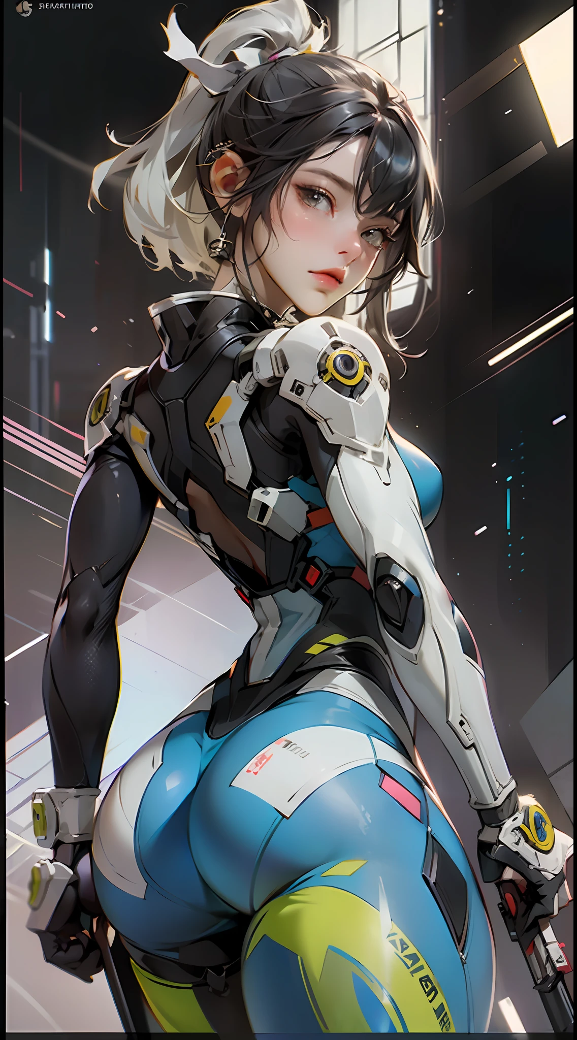 ((Melhor qualidade)), ((obra-prima)), (detalhado: 1.4), 3D, uma imagem de uma linda mulher cyberpunk, 1 girl, quadris largos, bunda grande, bumbum brasileiro, HDR (High Dynamic Range), Ray Tracing, NVIDIA RTX, Super-Resolution, Unreal 5, Subsurface dispersão, Textura PBR, Post-processing, anisotropic filtering, Profundidade de campo, Maximum clarity and sharpness, Texturas multicamadas, Albedo e mapas especulares, surface shading, Accurate simulation of light-material interaction, perfectly proportions, Octane Render, Two-tone lighting, Abertura ampla, ISO baixo, White balance, thirds rule, 8K RAW,