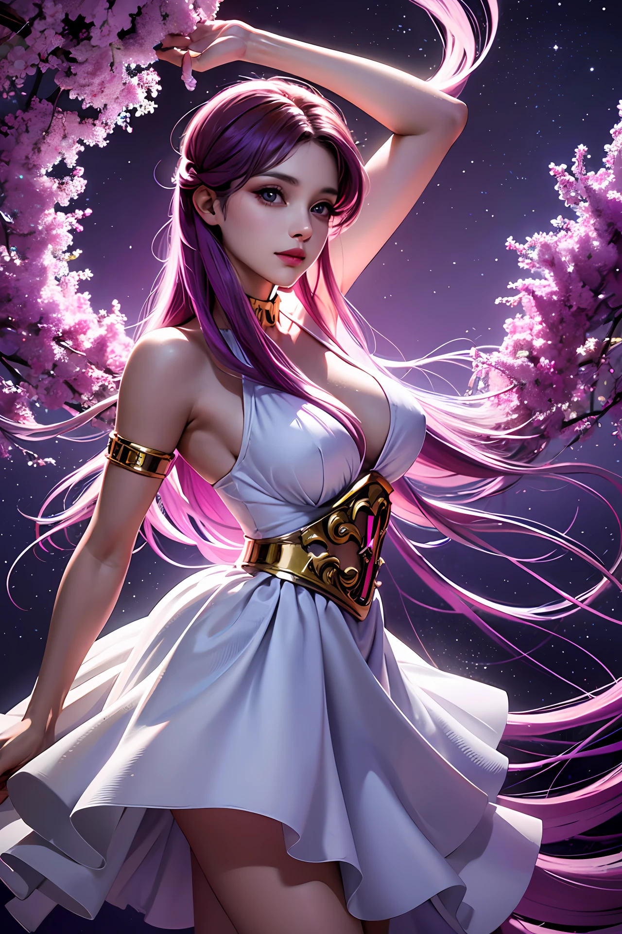 beautiful lighting,best quality,master part,Ultra Highres,fotorrealista,
(macio_Luz:1.5),(The lighting),delicate elegance,beleza cativante,Tender balance,Encantadora, full body,
1girl,sozinho,((Seios enormes:1.2)),Kido_Saori,(athenaPano_armadura:1.1),cabelo de lavanda,(cabelo entre os olhos:1.2),sentado,Olhando para o Viewer,fundo simples,