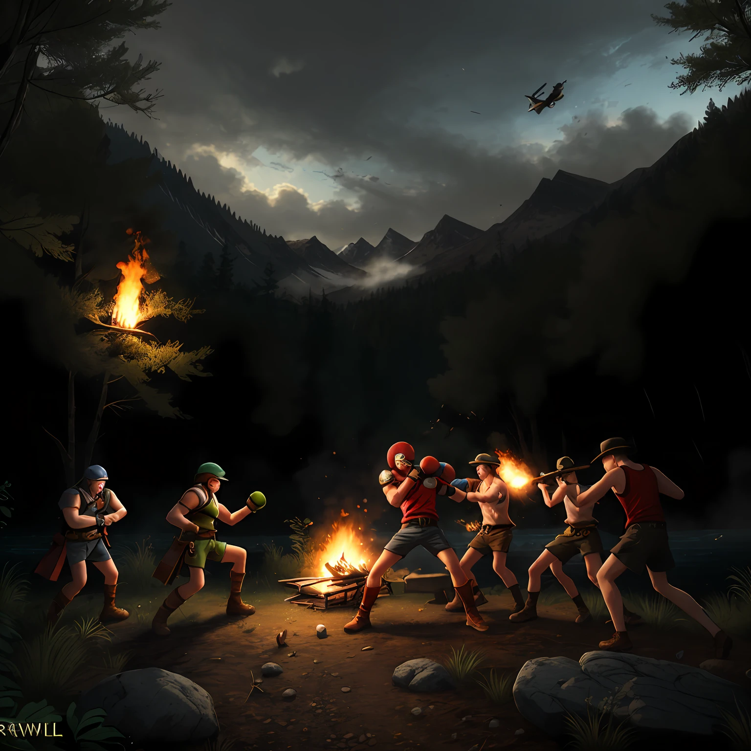 Brawl in the wilderness