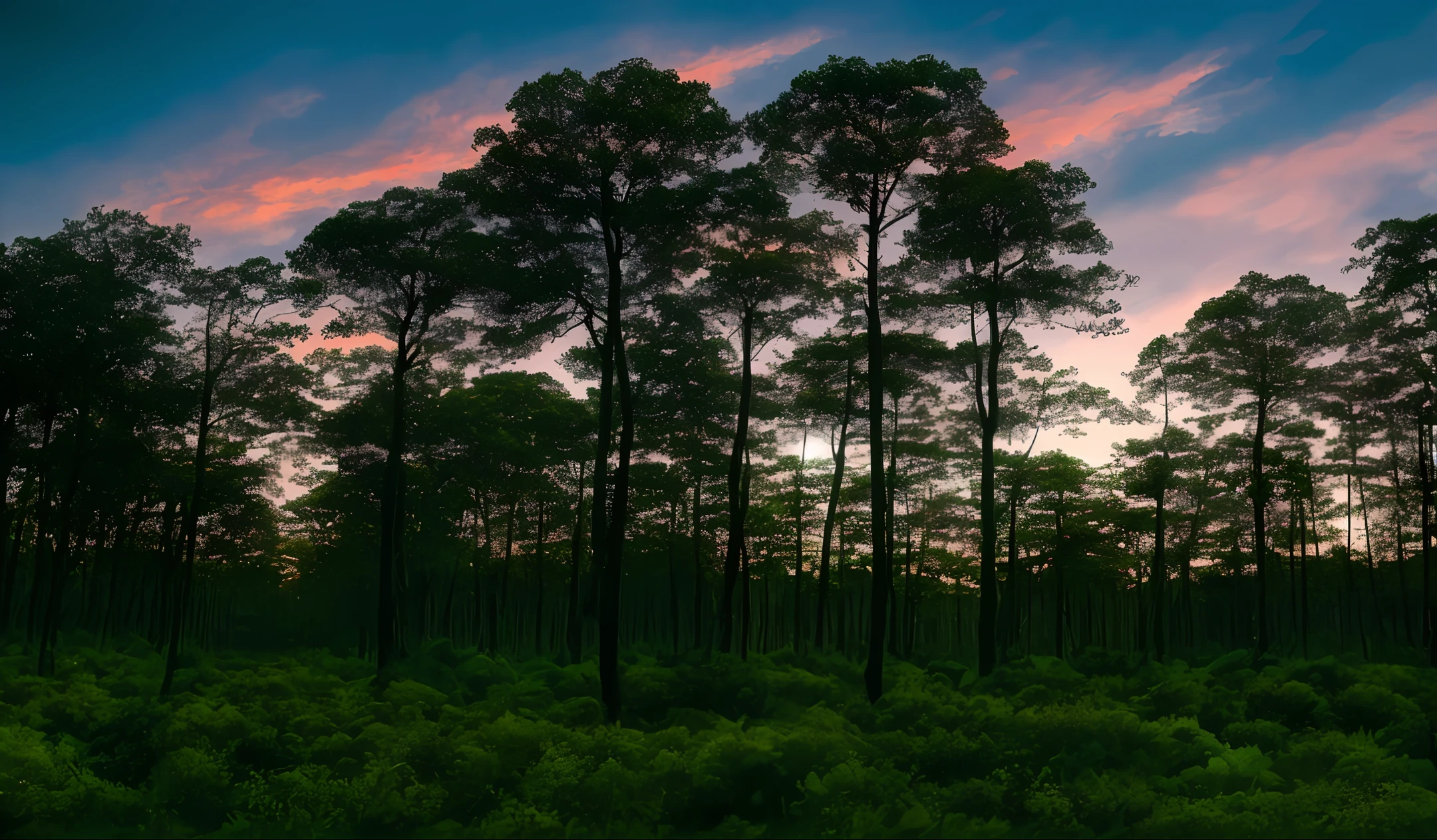 Forest Sea Dusk