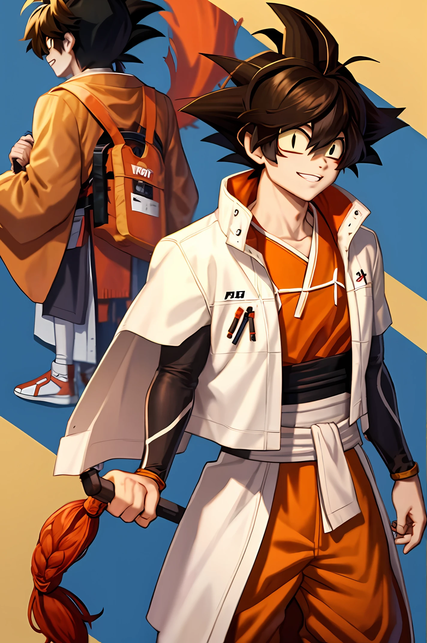 Son Goku wears a taekwondo costume