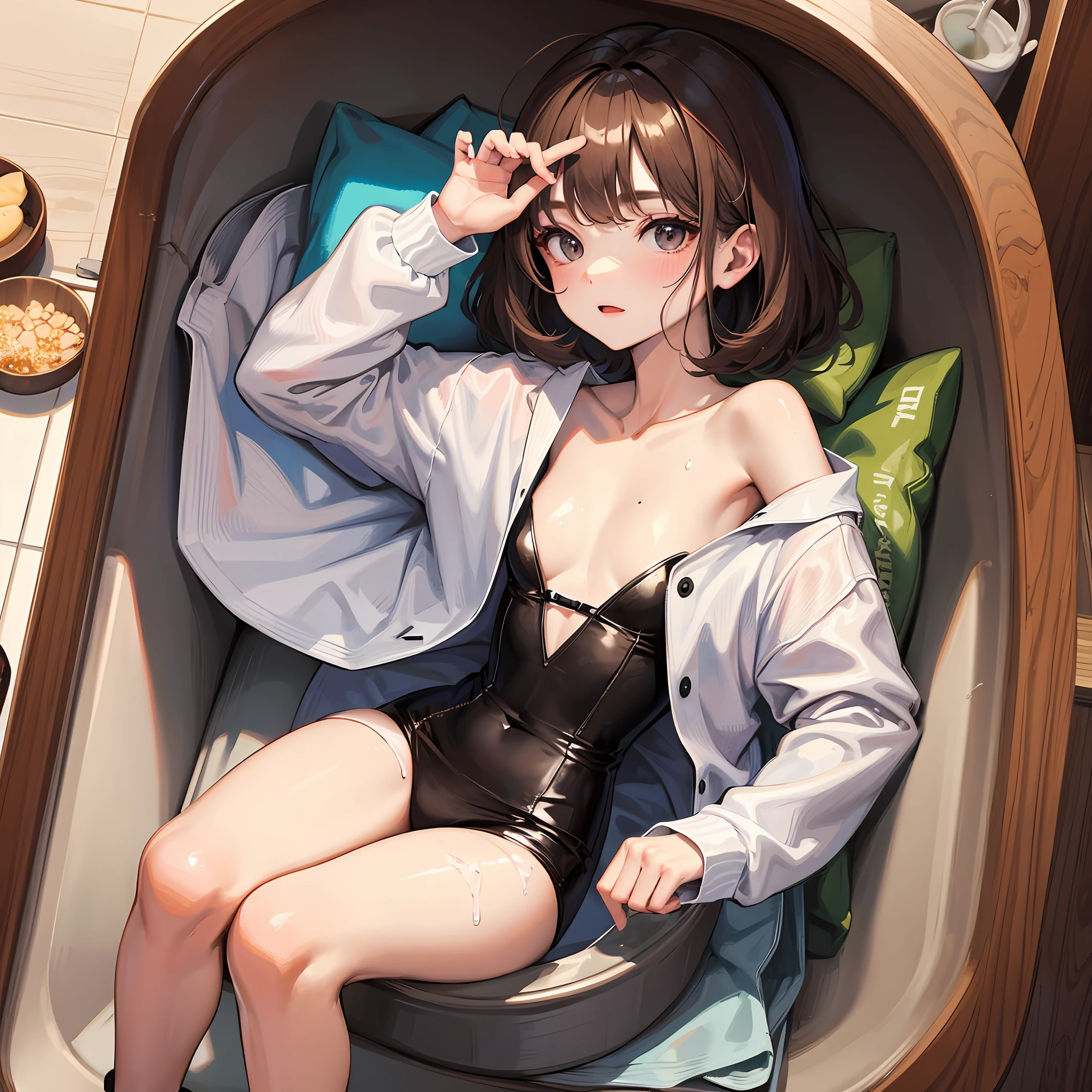 Good-looking little Pochi,Bathe at home,Very little clothes