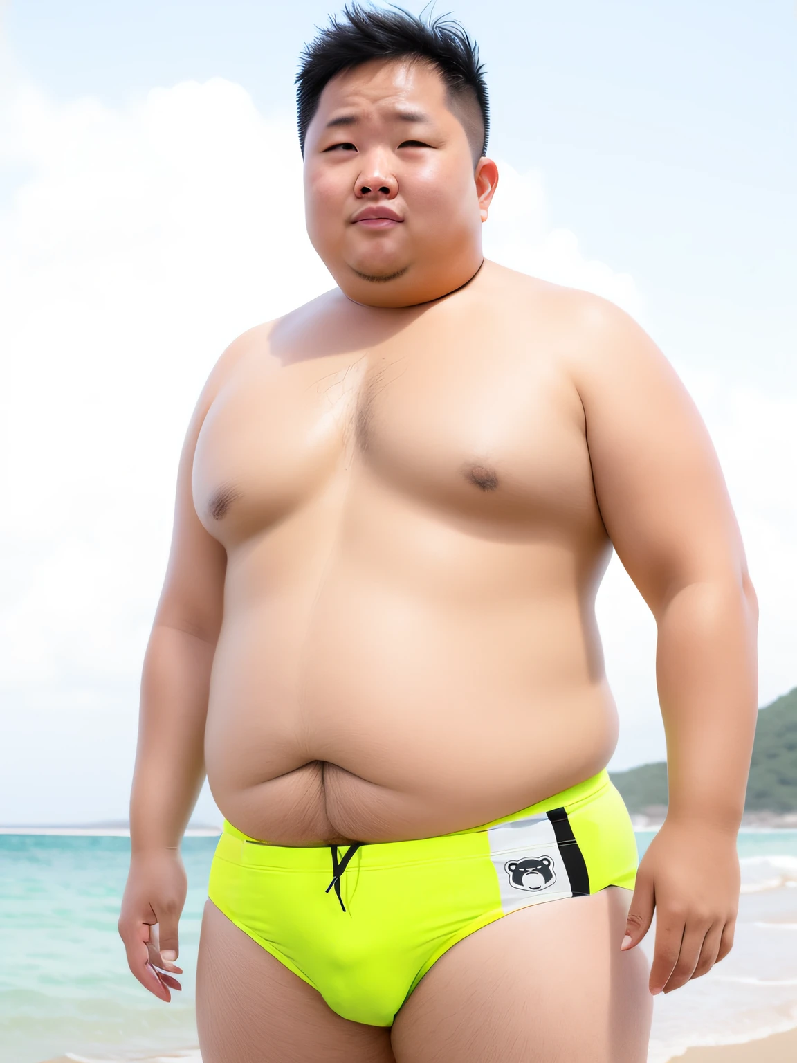 fatness，rays of sunshine，sandbeach，swell sea，