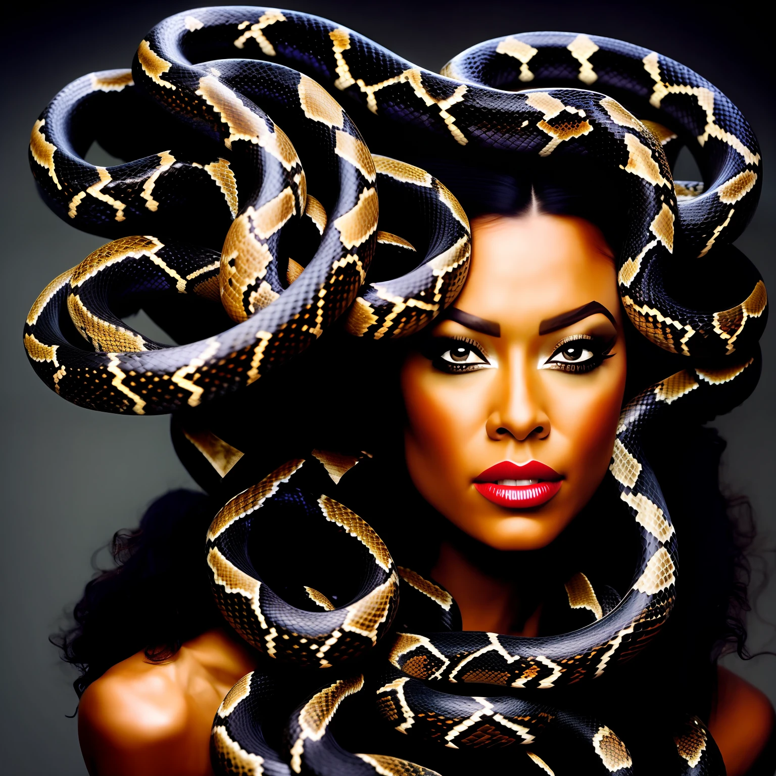 Medusa snake woman，Sexy actress