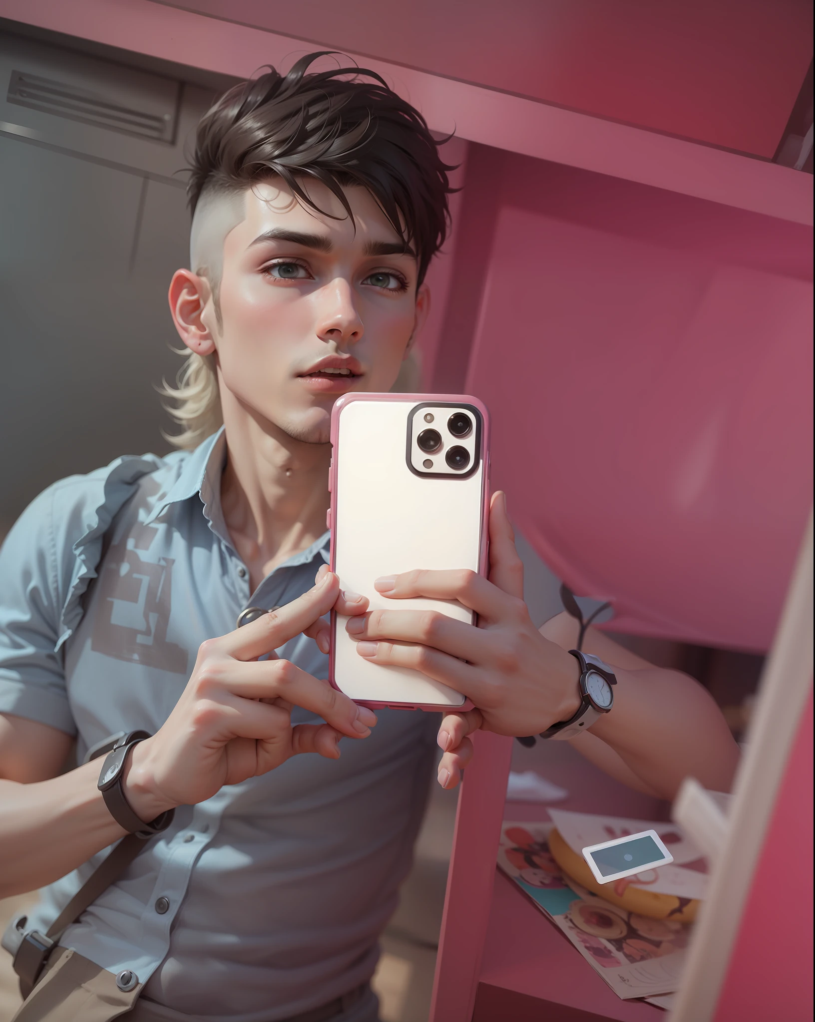 cartoon fash bacgraund changed Handsum boy