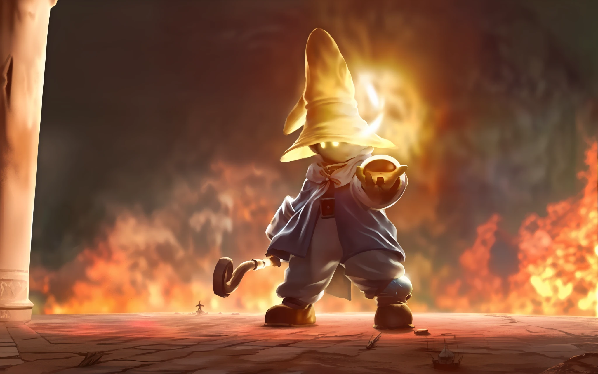 A cartoon character wearing a wizard's hat holding a bright light, Wizard Hat Cinematic Lighting, Minion en tant que boss de Darksouls, Evil alchemist gnome, Un gnome alchimiste, Wizard of Light, Illusionniste GNOME, From the cemetery of the Black Magi!!!, sorcier, Jeune sorcier, Mages, Snoop Dogg: un mage, It casts a light spell