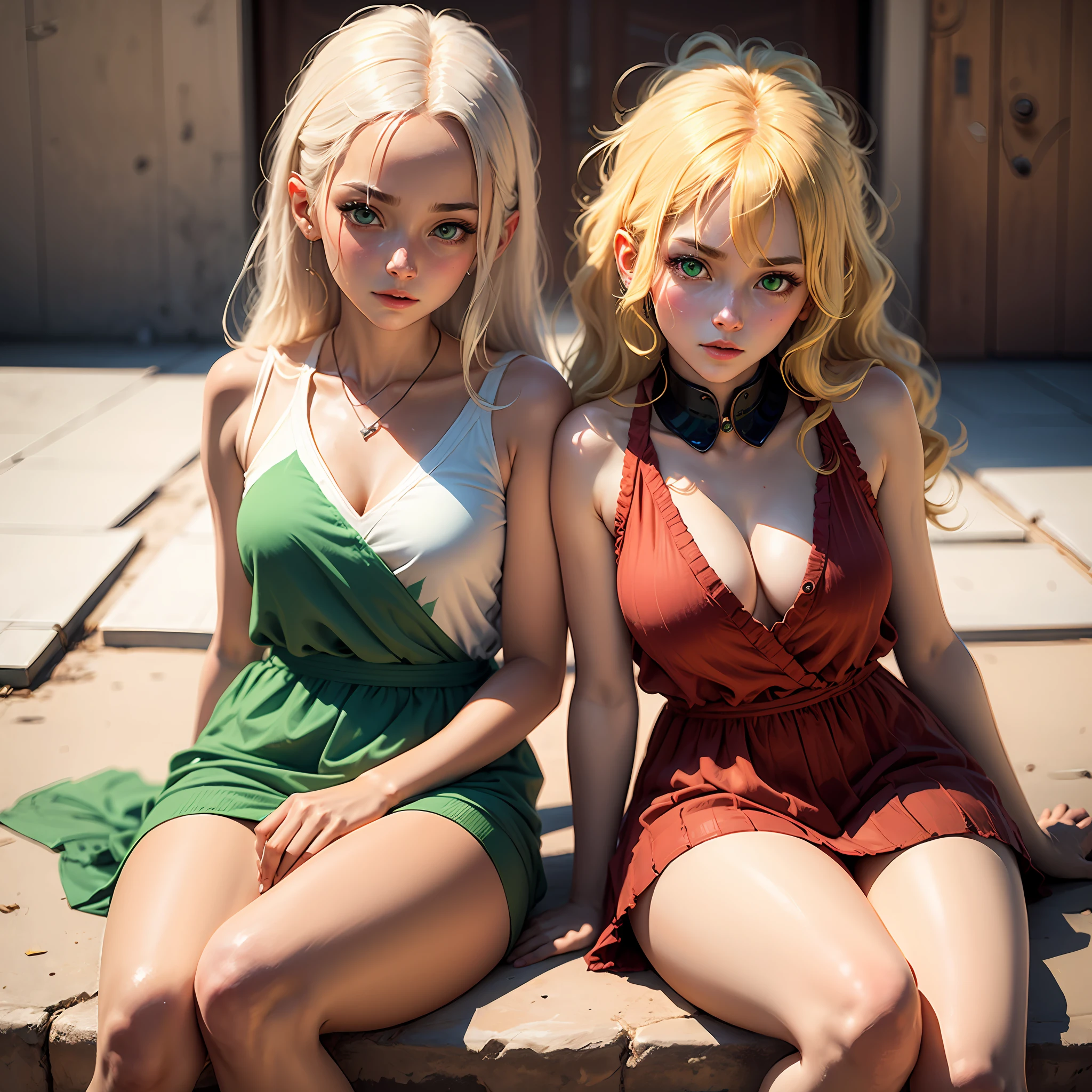 Kizi,blond hairbl,White-colored skin,green-eyed --auto