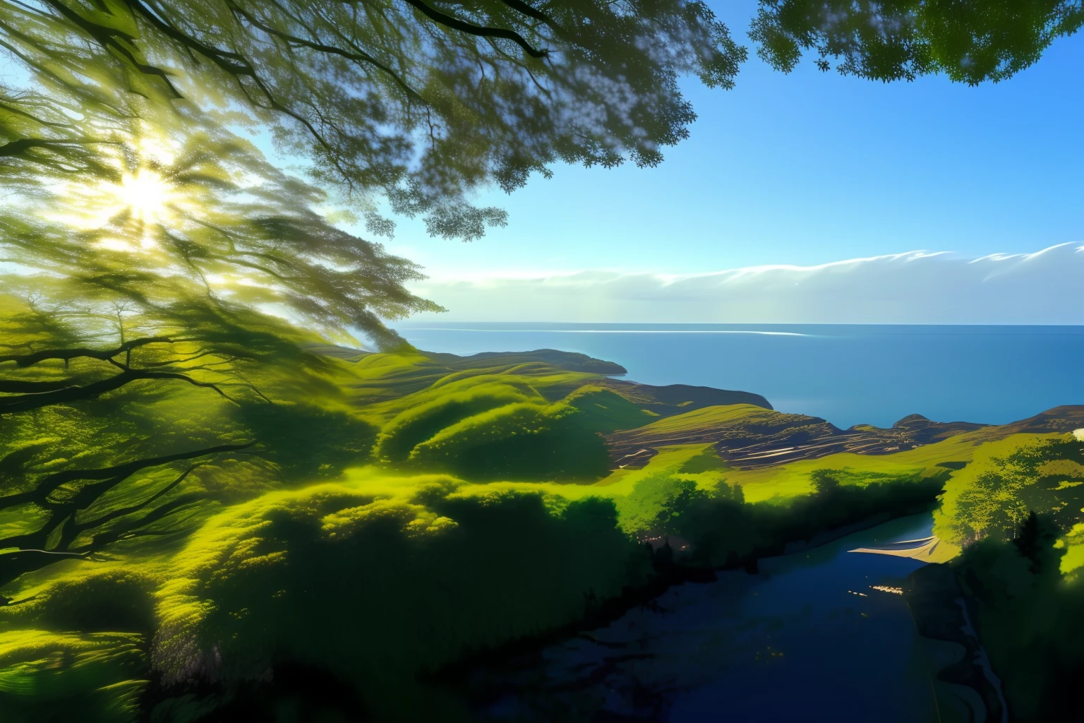rays of sunshine,Tyndall,Skysky,城市,ln the forest,the sea