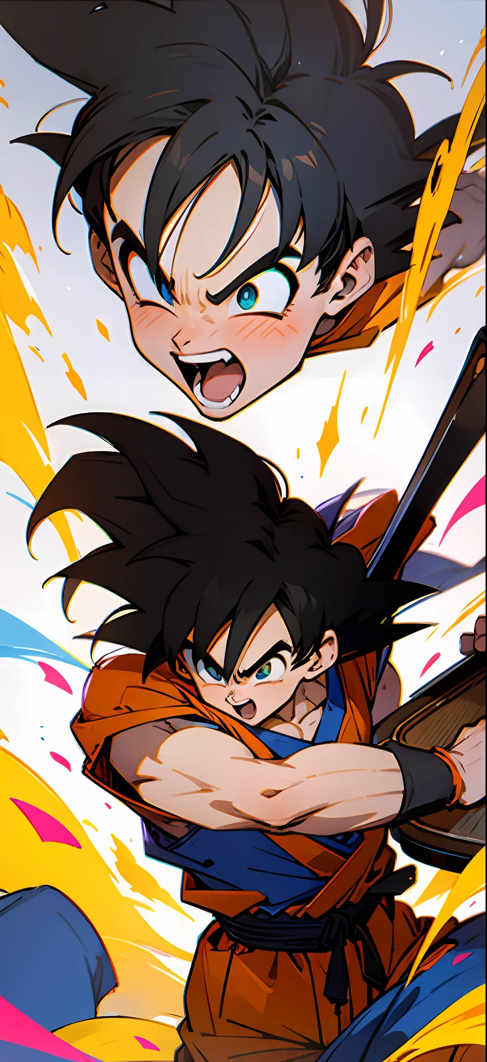 Goku playing piano