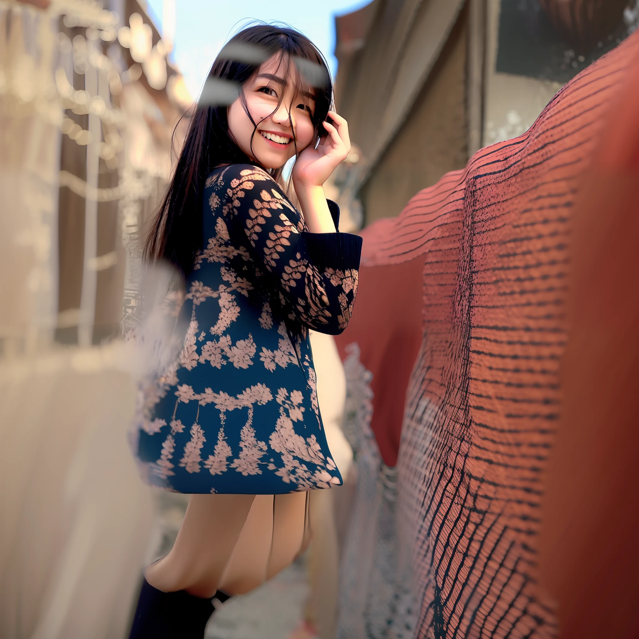 (hi-school girl)(Kamimei)(A slight smil)