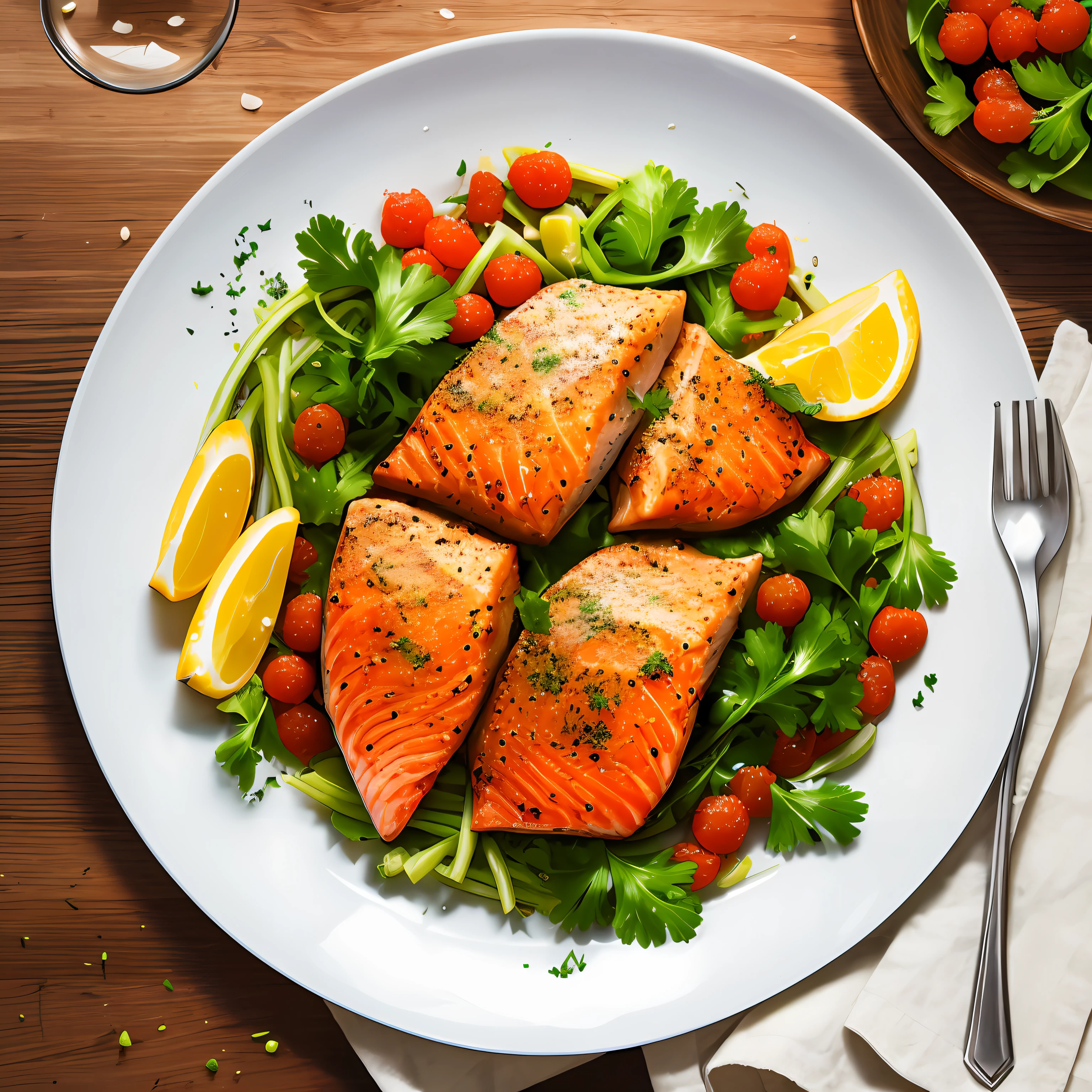 A plate of roe;fish oil;
