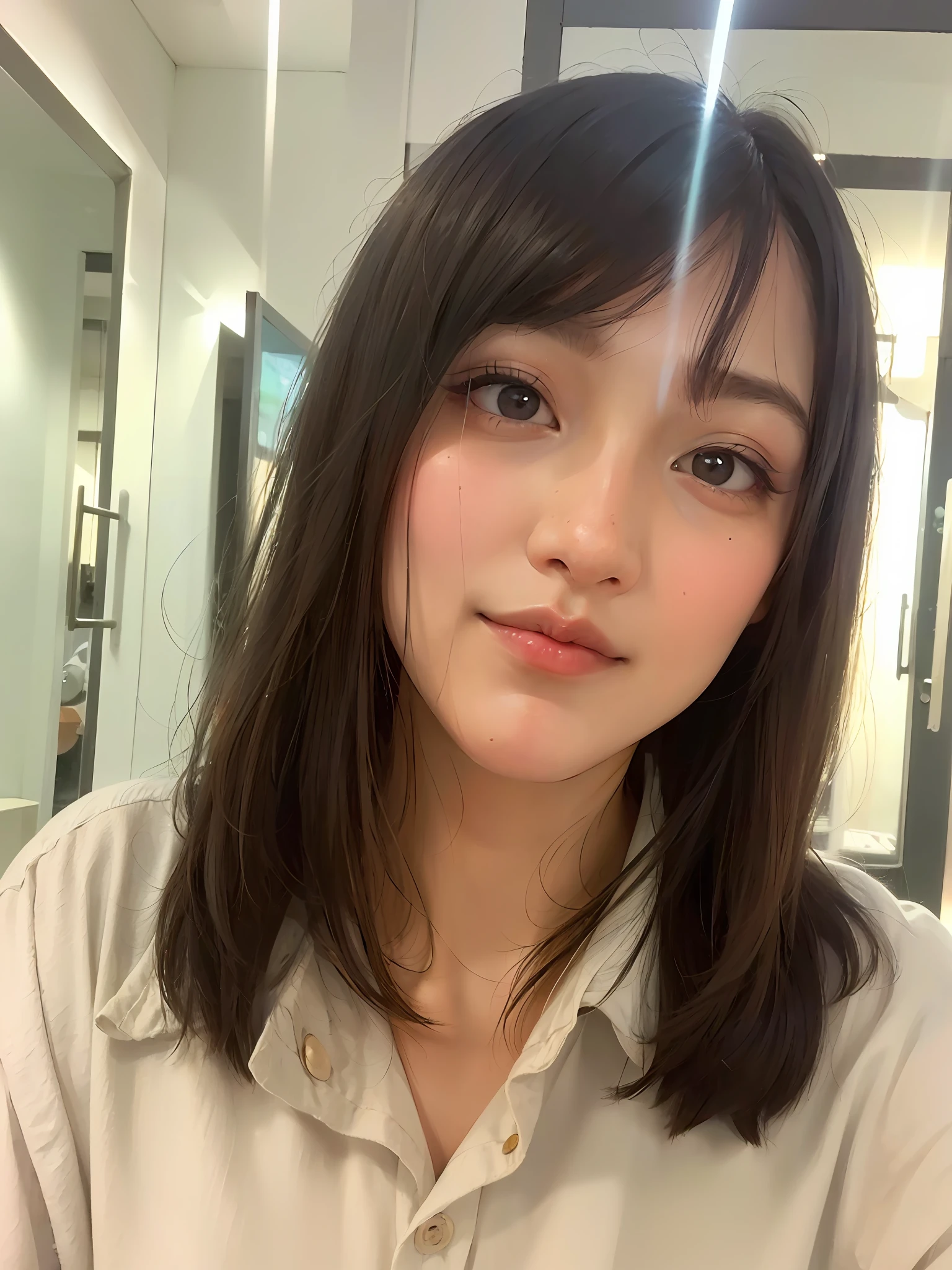 (8k, RAW photo, photorealistic:1.25) ,( lip gloss, eyelashes, glossy finish, glossy skin, best quality, super high resolution, depth of field, chromatic aberration, caustics, wide light, natural shadow, Kpop idol) look with serenity and goddess-like bliss to the spectators,