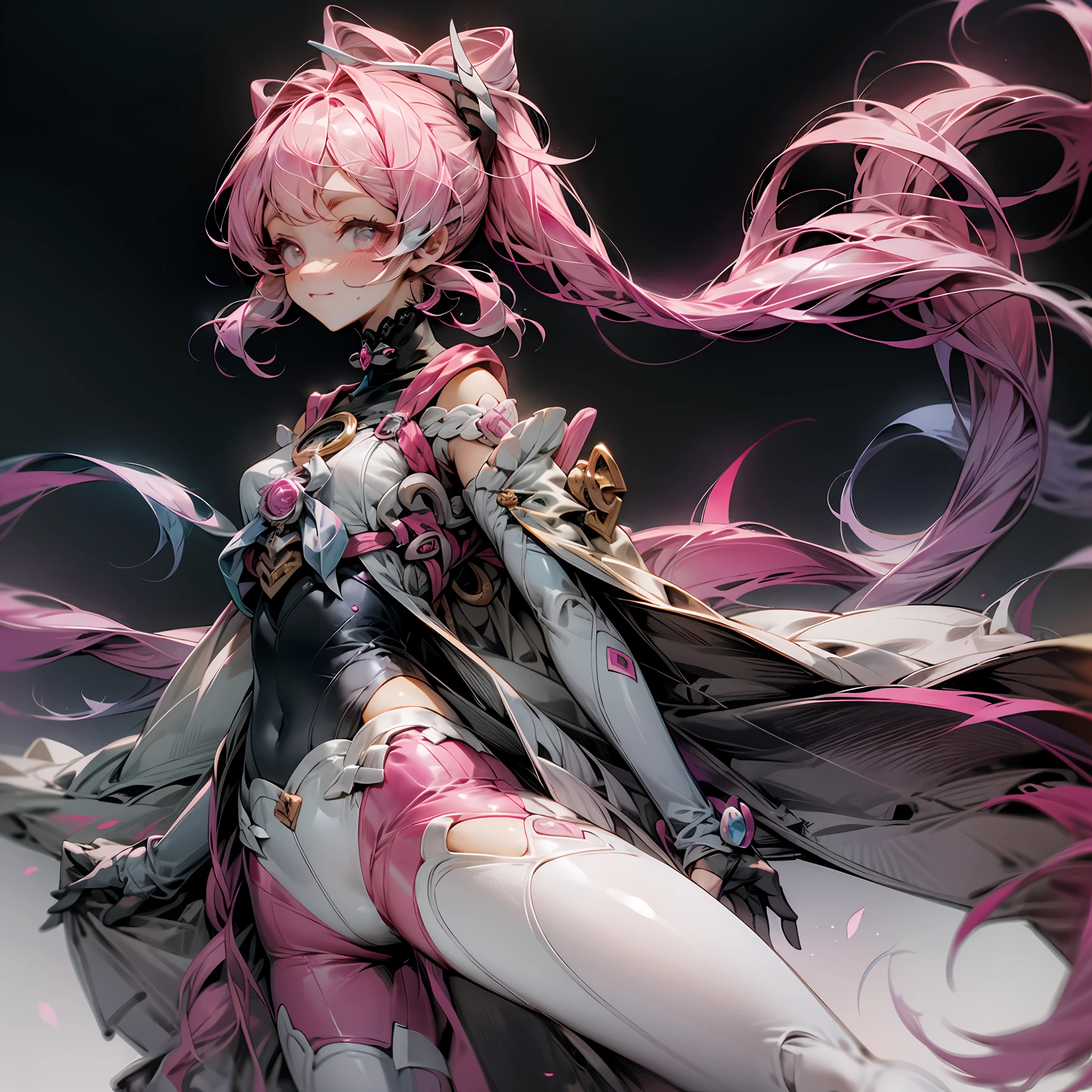 Arakfi sat at a table with pink hair, Ross Tran 8 K, Guweiz on ArtStation Pixiv, Guweiz in Pixiv ArtStation, trending on artstation pixiv, 8K high quality detailed art, Kushatt Krenz Key Art Women, Detailed digital anime art, chengwei pan on artstation