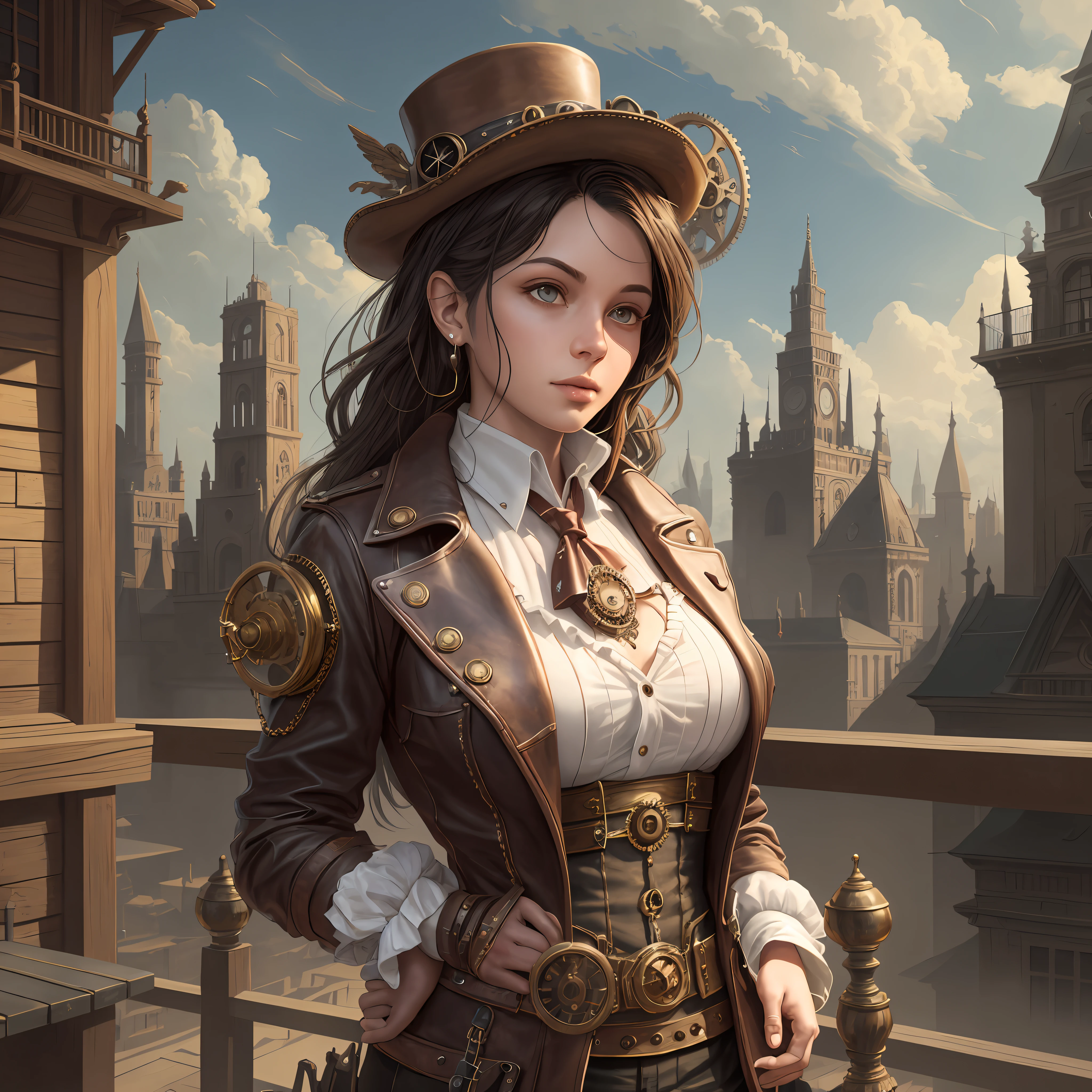 portrait shot of steampunk teenager in a scenic dystopian environment, intricate, elegant, highly detailed, centered, digital painting, artstation, concept art, smooth, sharp focus, illustration, artgerm, tomasz alen kopera, peter mohrbacher, donato giancola, joseph christian leyendecker, wlop, boris vallejo, 8k uhd, studio quality, ultra realistic, max detail, massive scale, post-processing, realistic, photorealism, photoshop, photography, raytracing, octane render --auto