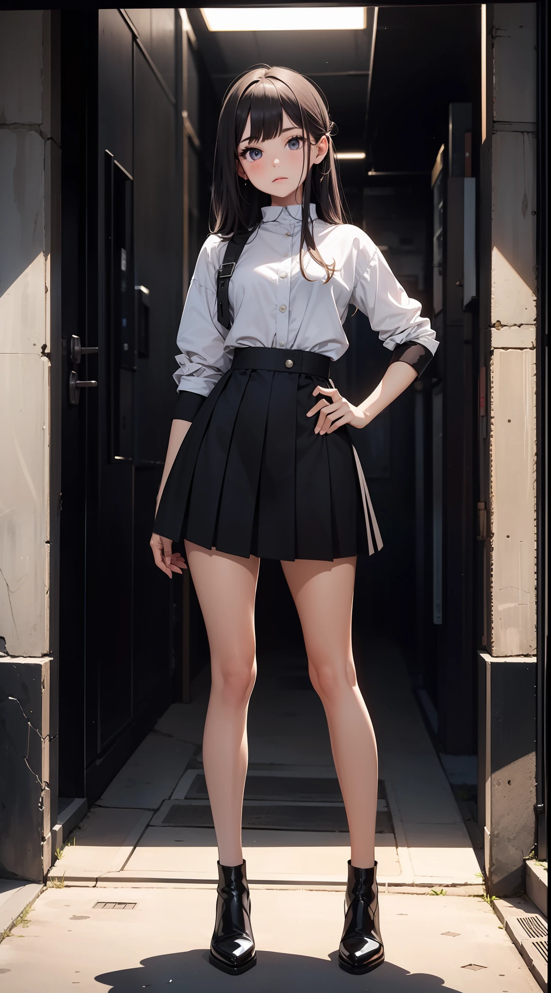 A girl, standing pose, full body