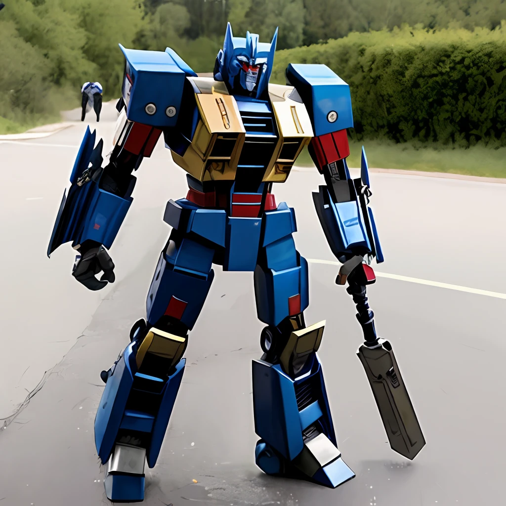 Optimus Prime trampled the Decepticon underfoot
