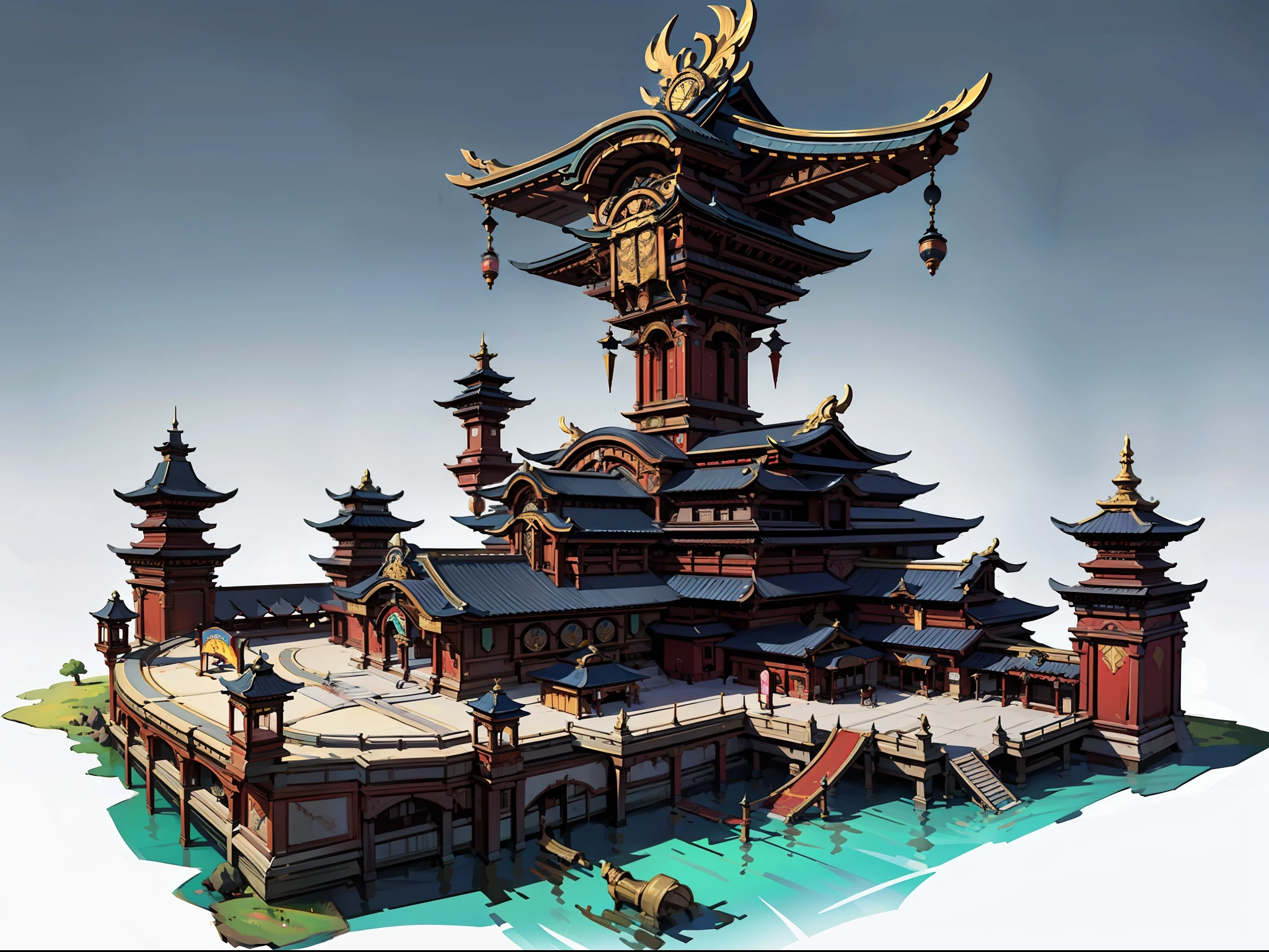 Game Academy，gameicon，Ethno-style architecture，Structurally sound、High-definition details，gameicon，perfect works，（tmasterpiece，top-quality，best qualtiy，offcial art，Beauty and aesthetics：1.2），（8K，best qualtiy，tmasterpiece：1.2）