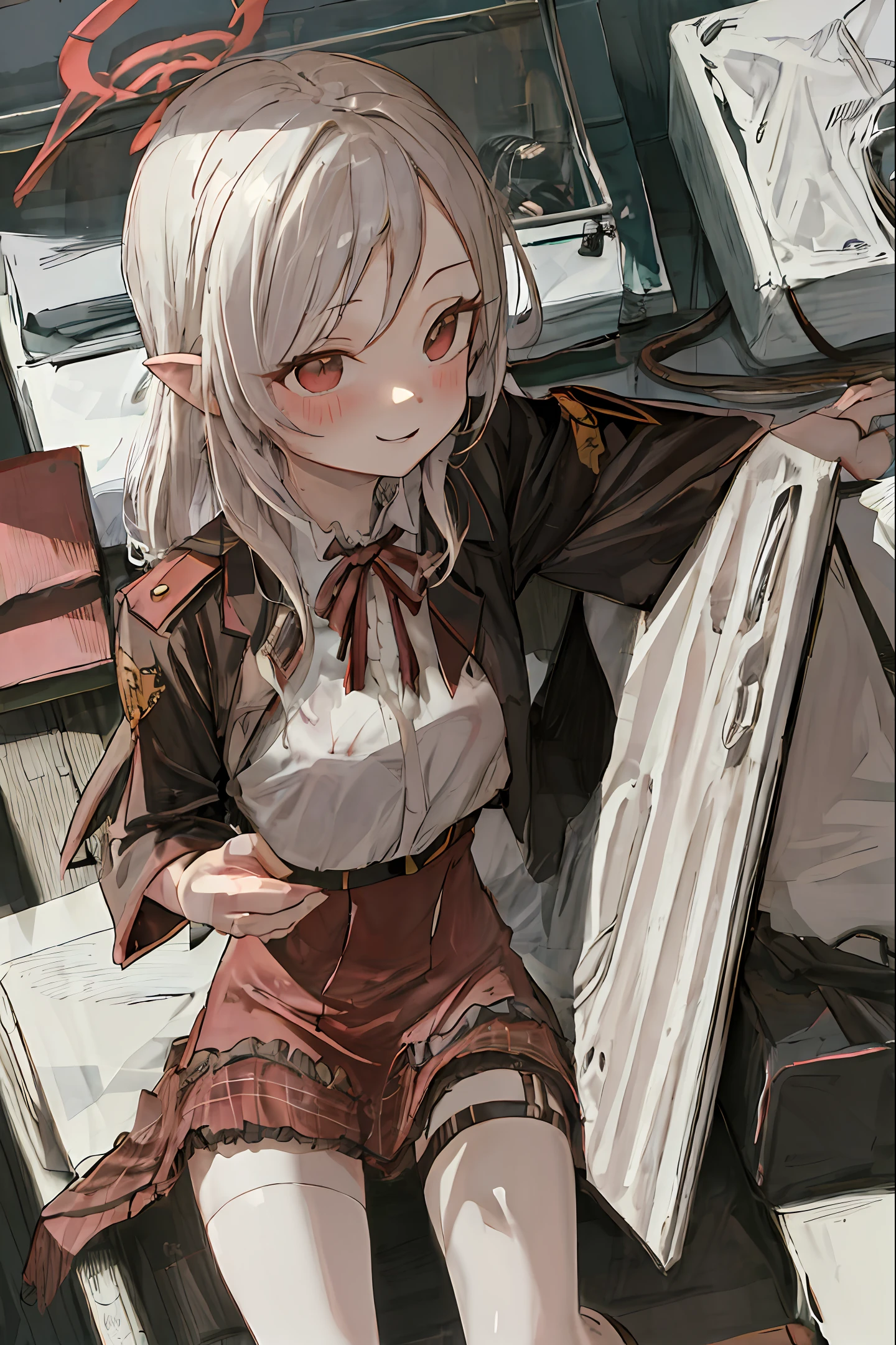 Flesh-colored stockings，Stewardess