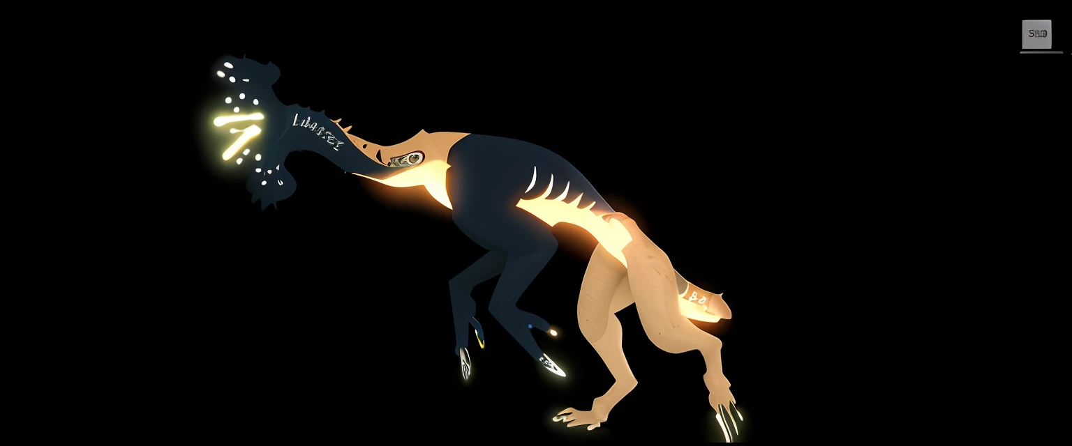 criatura cara brilhante, criatura bioluminescente, criatura brilhante, quadrupedal, conceito de criatura realista, luzes brilhantes!! altamente detalhado, esqueleto - como criatura, criatura semelhante a esqueleto, com brilho em algumas de suas partes, sem linha --auto