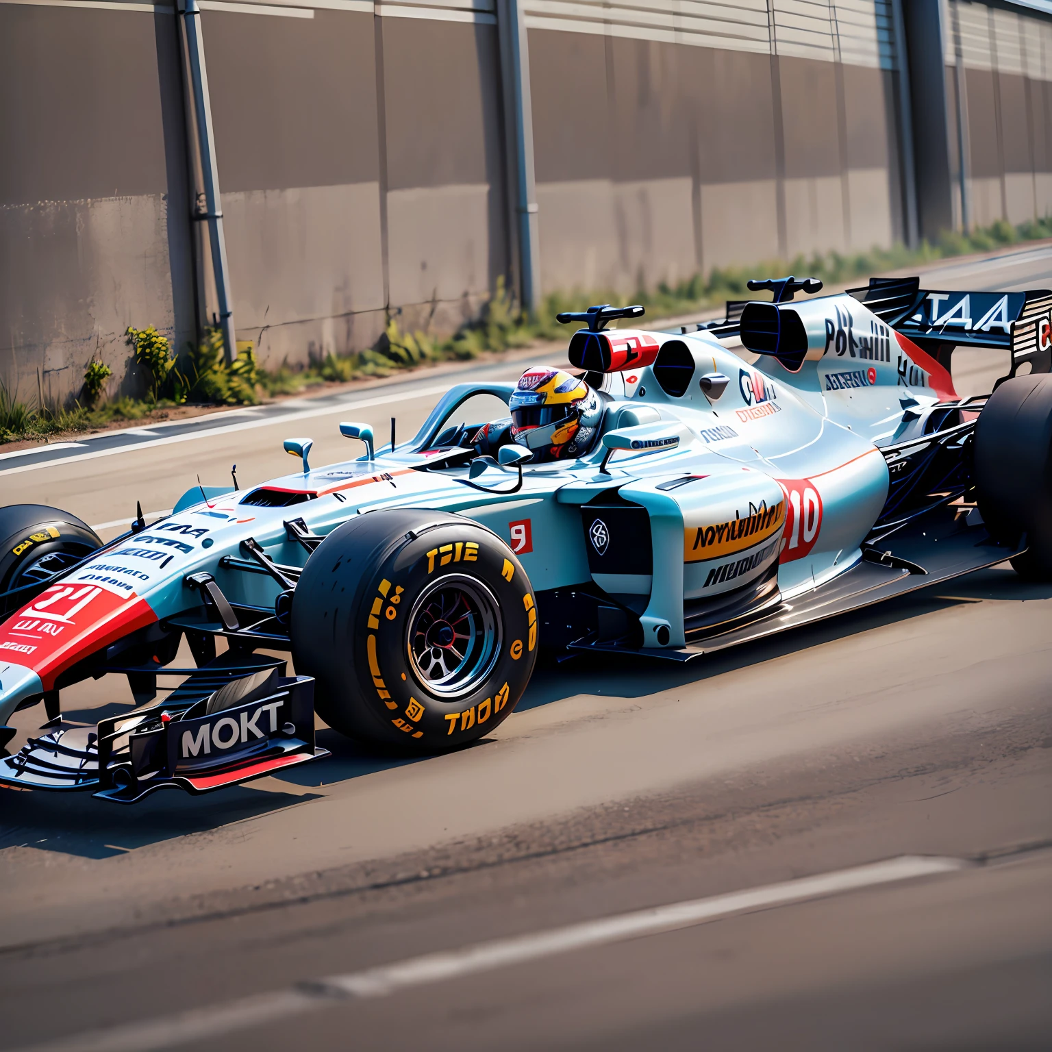 (Foto realism) (mais alta qualidade), (melhor sombra), (best illustration), (physics based rendering) Various Formula 1 Cars in Racing --auto