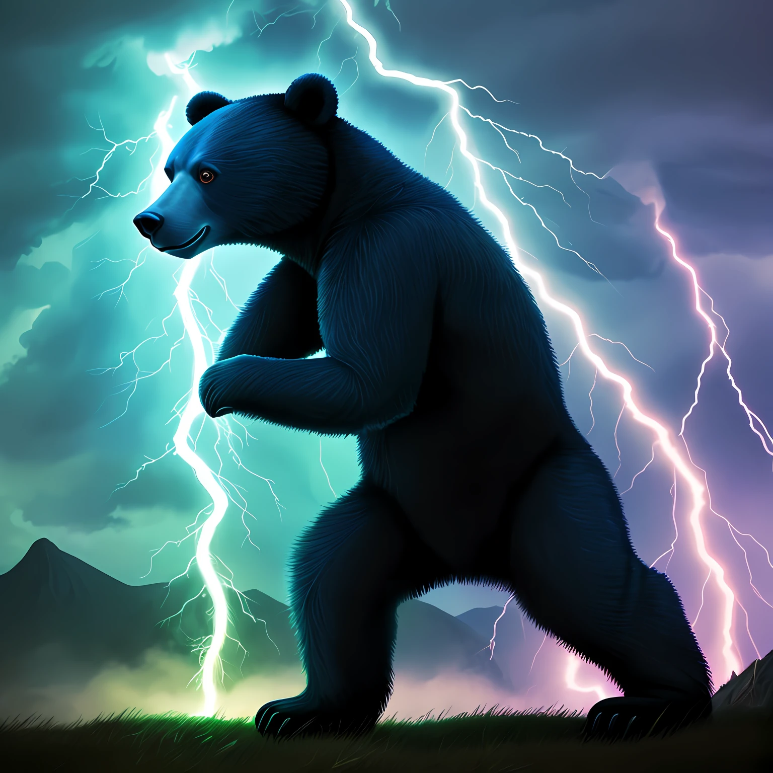 Fluid bear with lightning