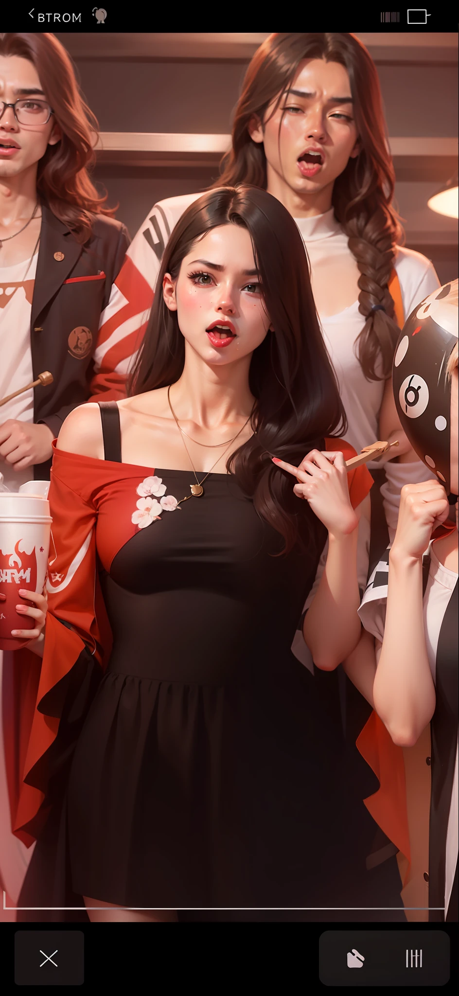 Stick out your tongue,Be red in the face,Less upper body clothing