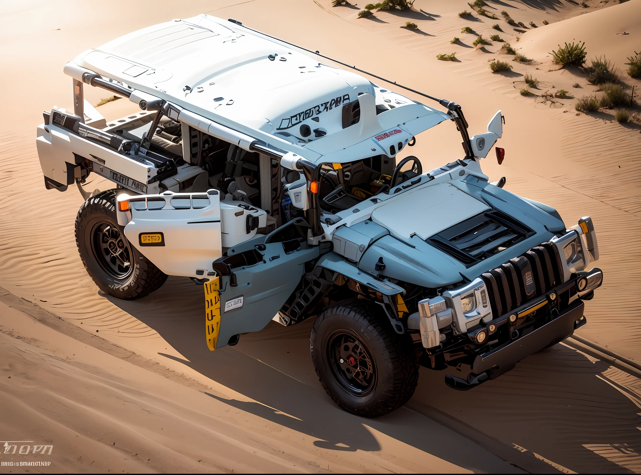 Desert background offroad beauty car model