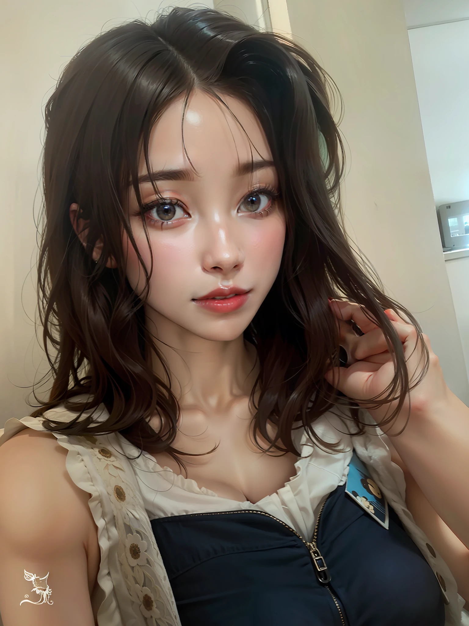 Beautiful woman with big breasts